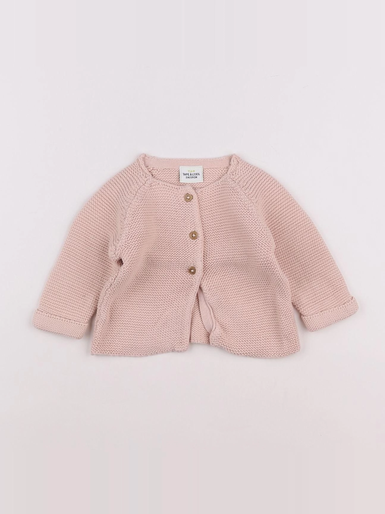 Tape à l'oeil - gilet rose - 3 mois