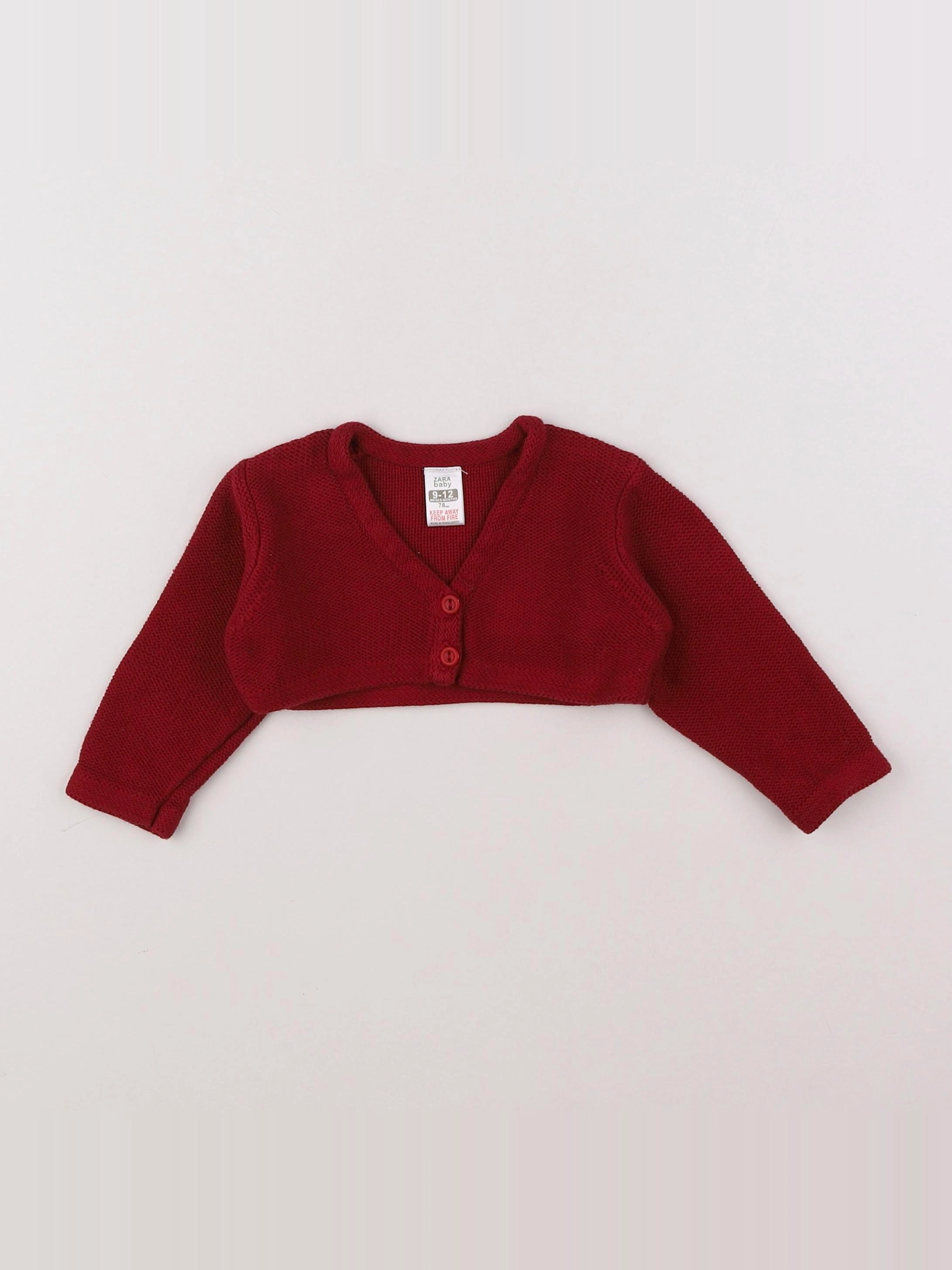 Zara - gilet rouge - 9/12 mois