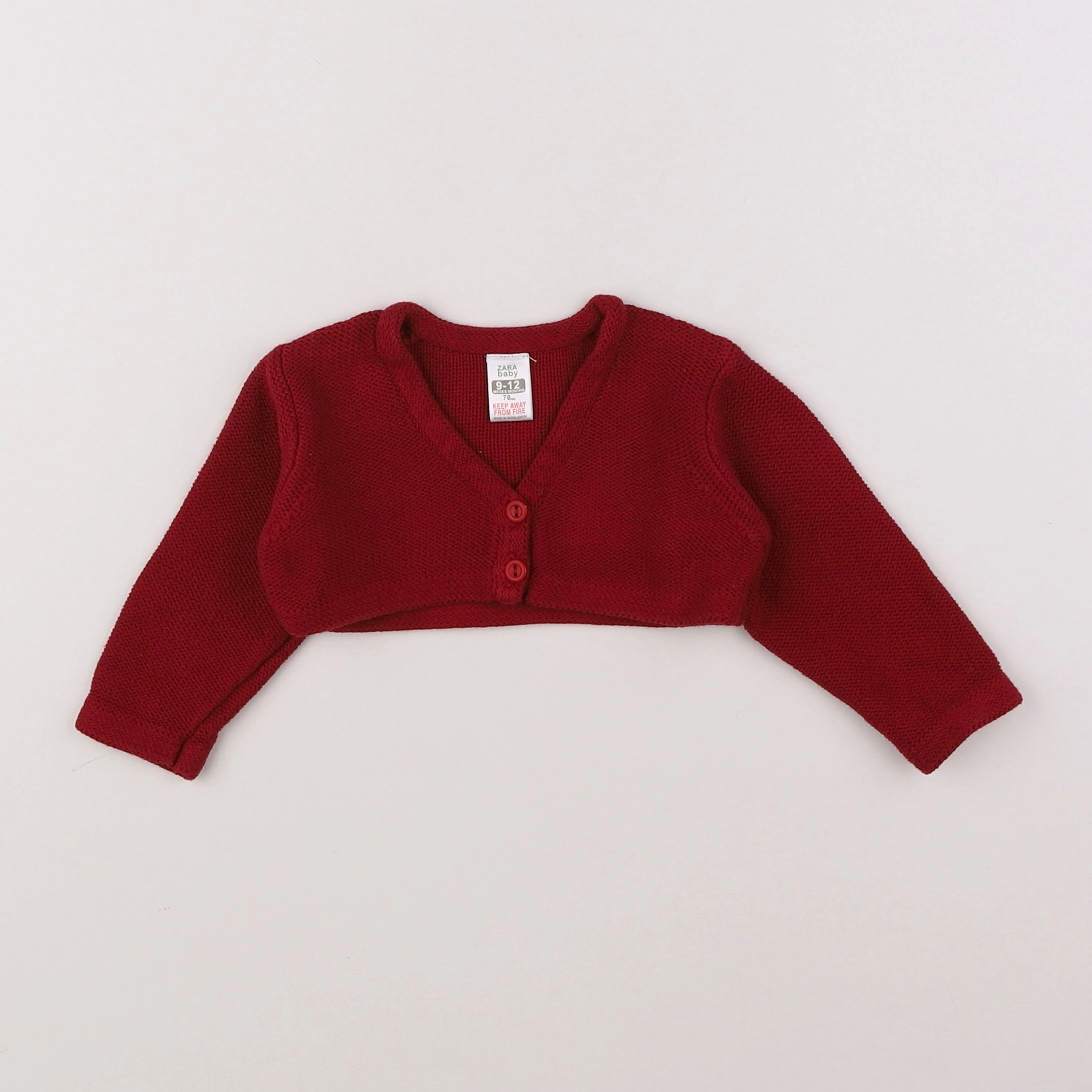 Zara - gilet rouge - 9/12 mois