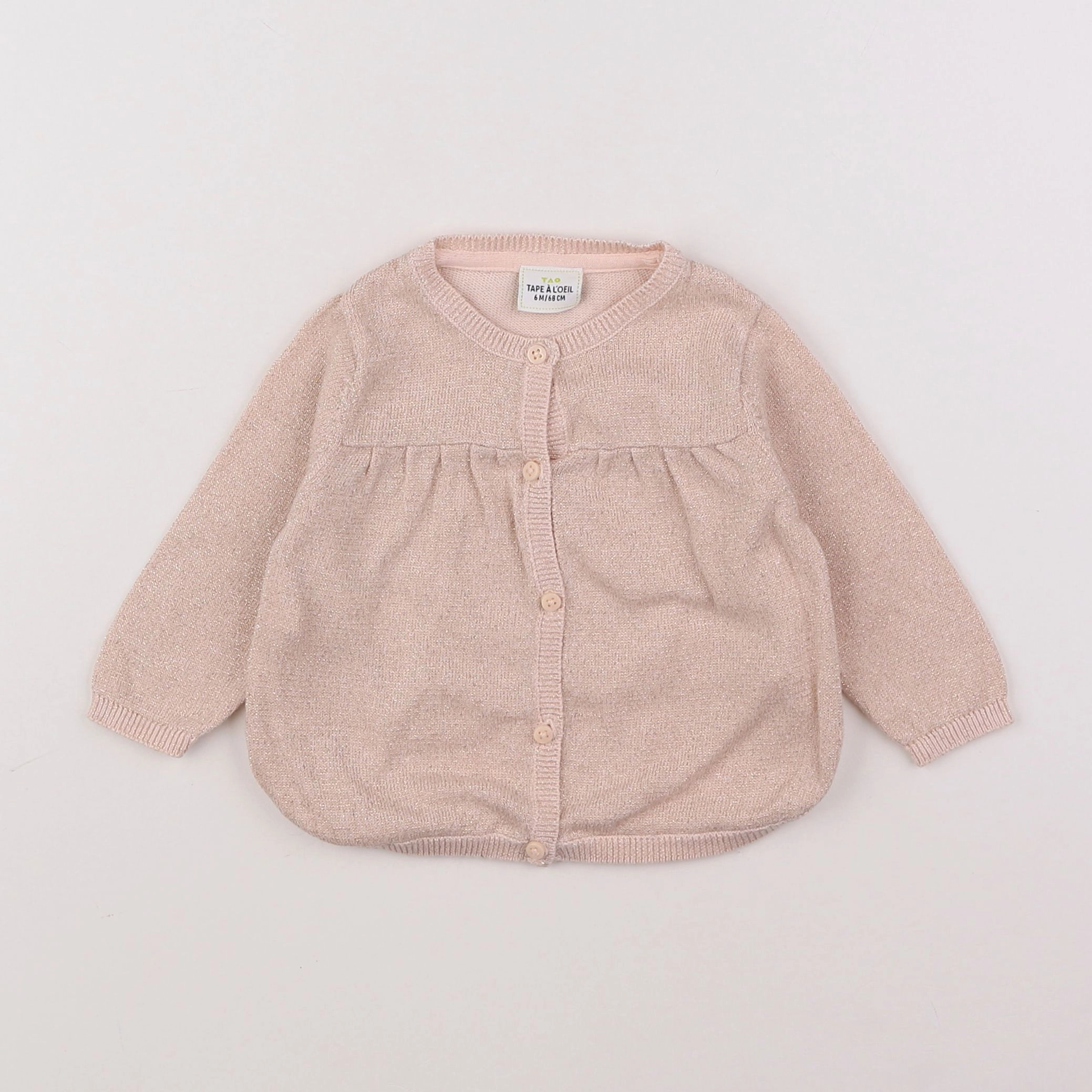 Tape à l'oeil - gilet rose - 6 mois