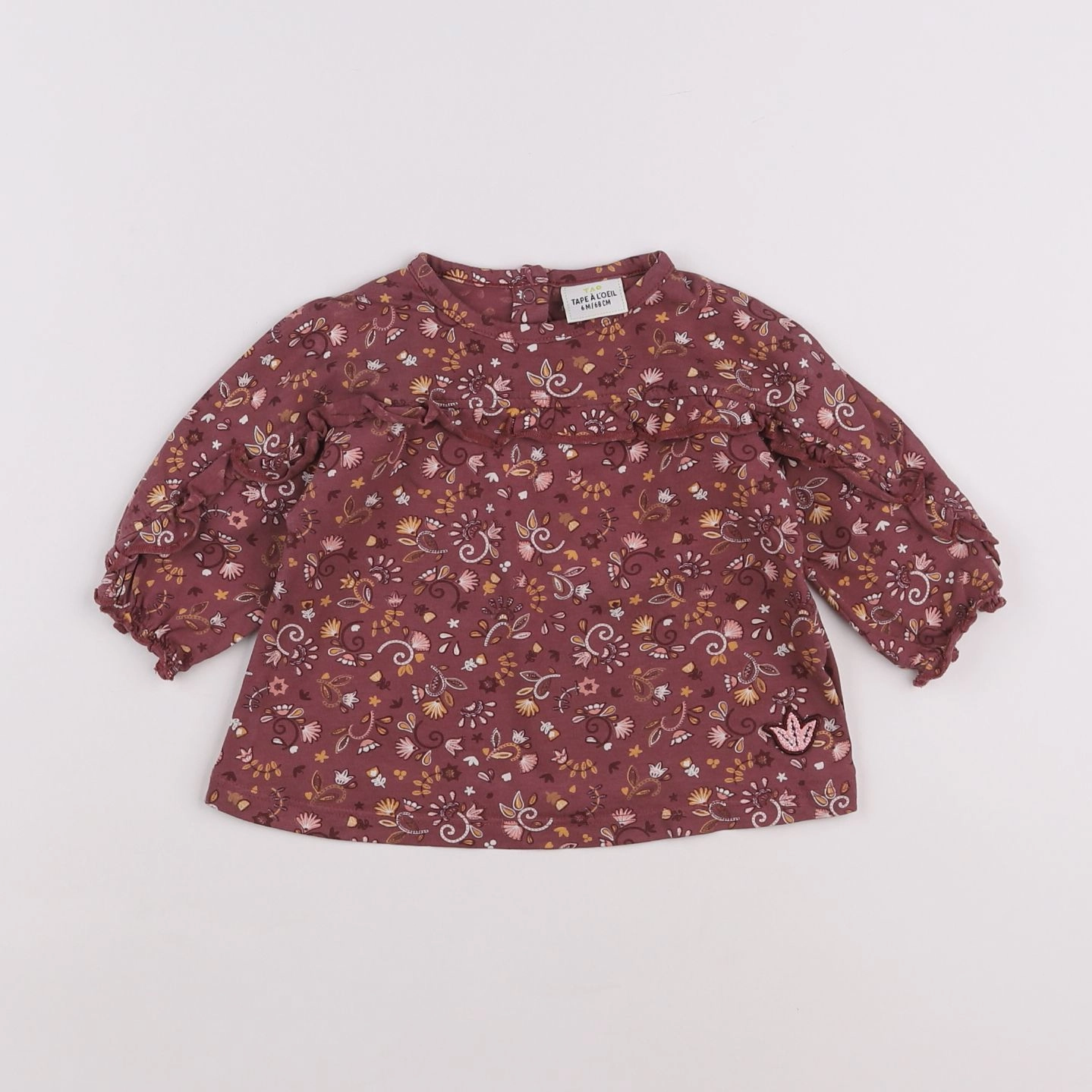 Tape à l'oeil - tee-shirt rose - 6 mois