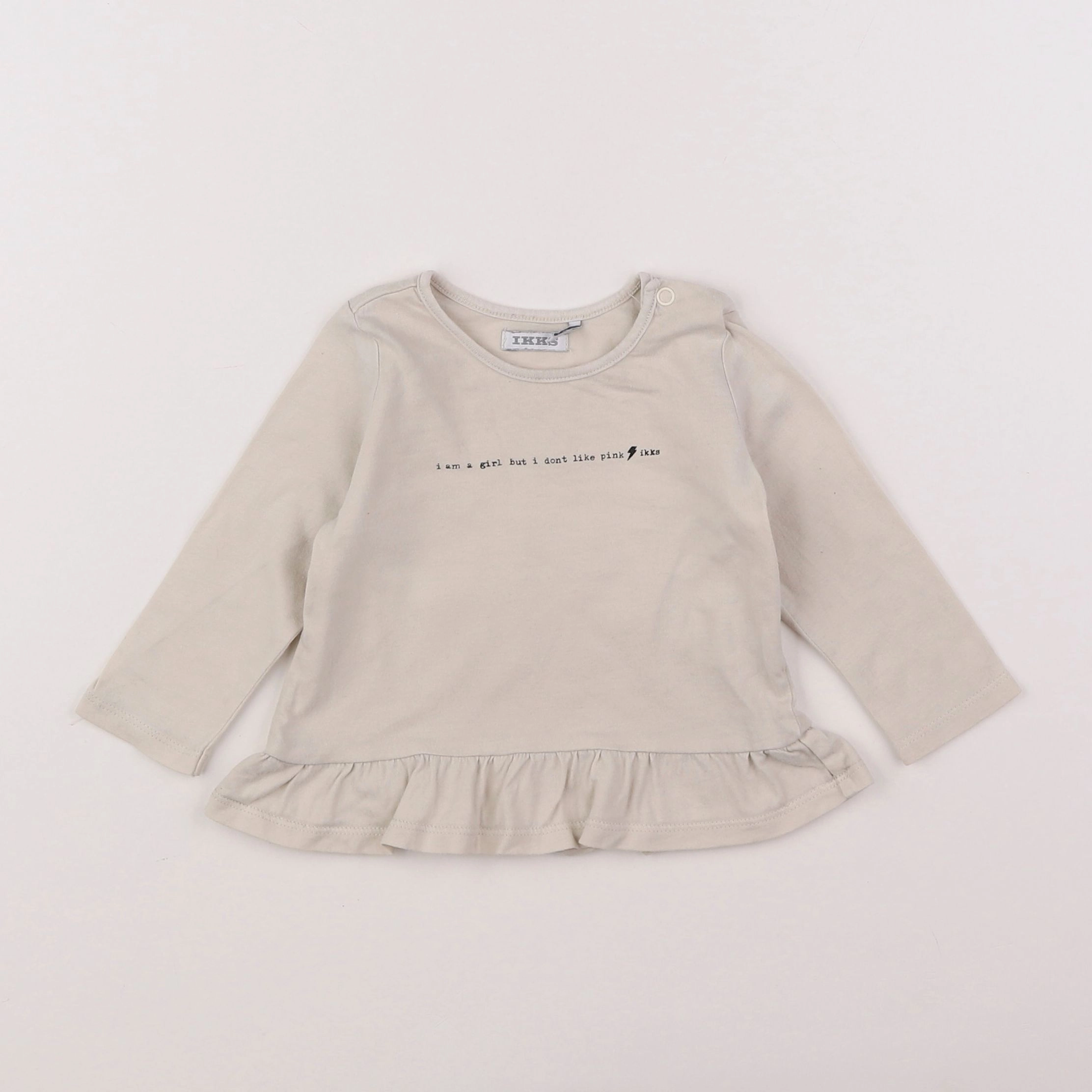 IKKS - tee-shirt beige - 12 mois