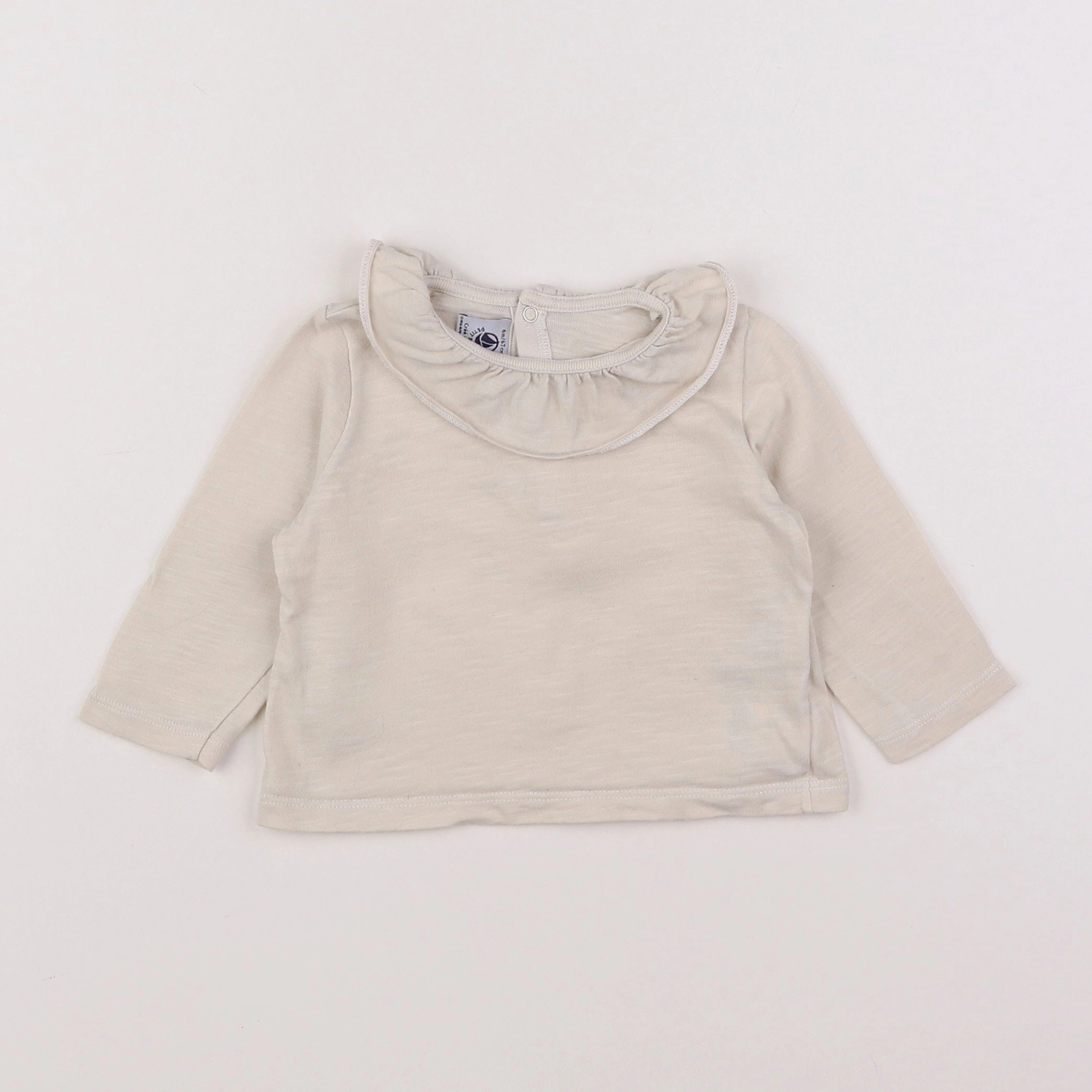 Petit Bateau - tee-shirt beige - 6 mois