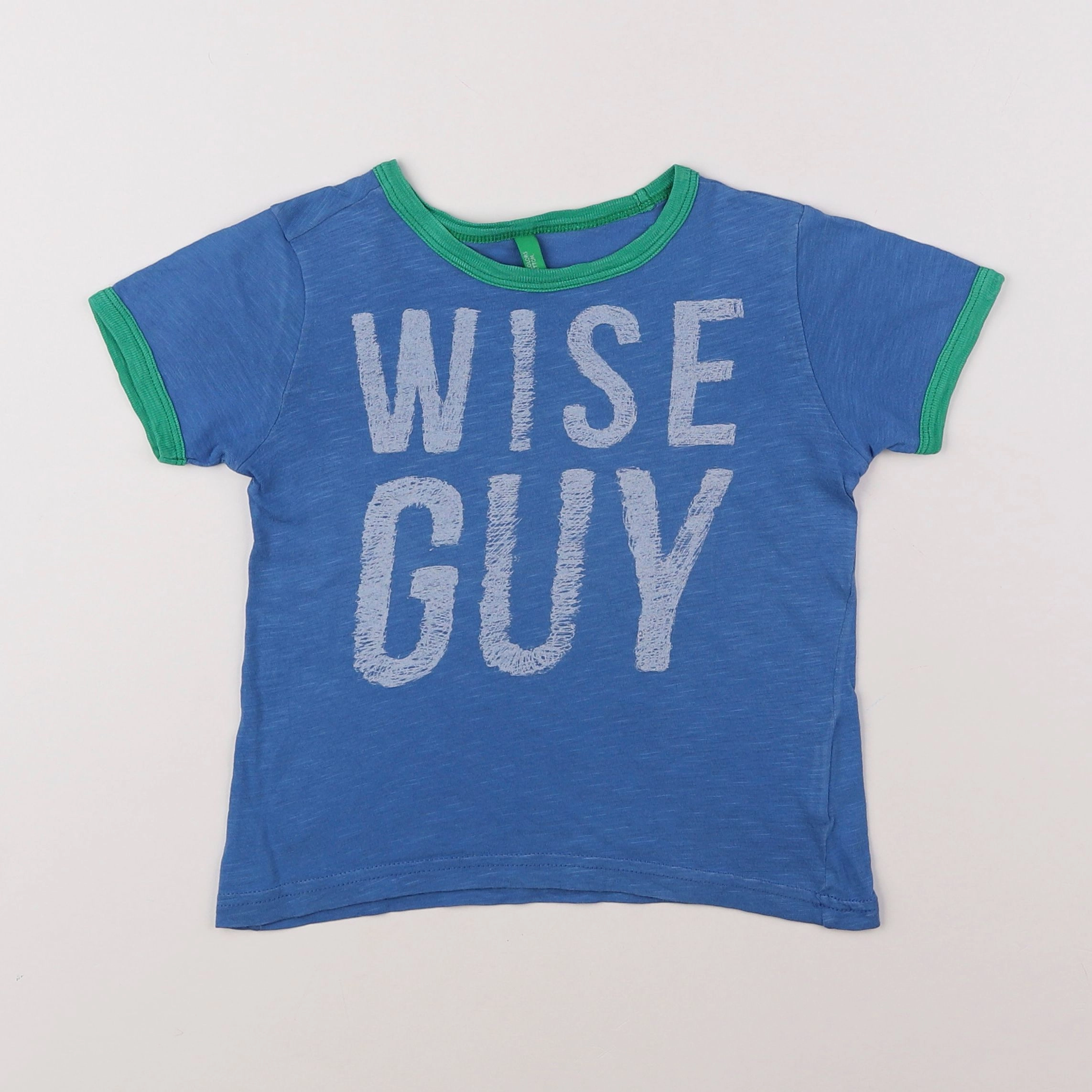 Benetton - tee-shirt bleu - 3/4 ans