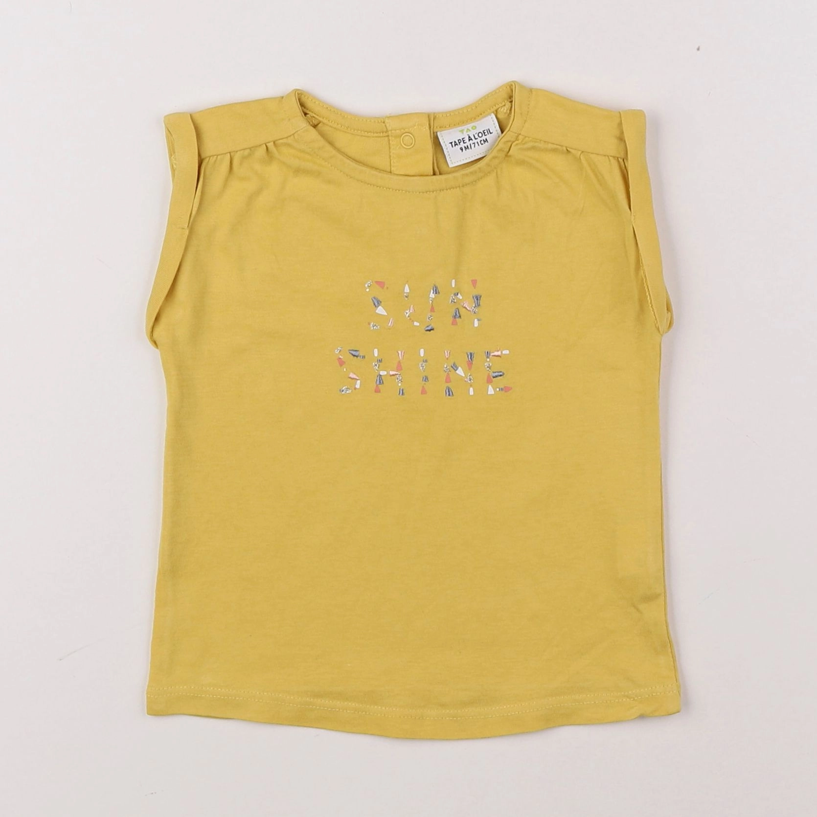Tape à l'oeil - tee-shirt jaune - 9 mois