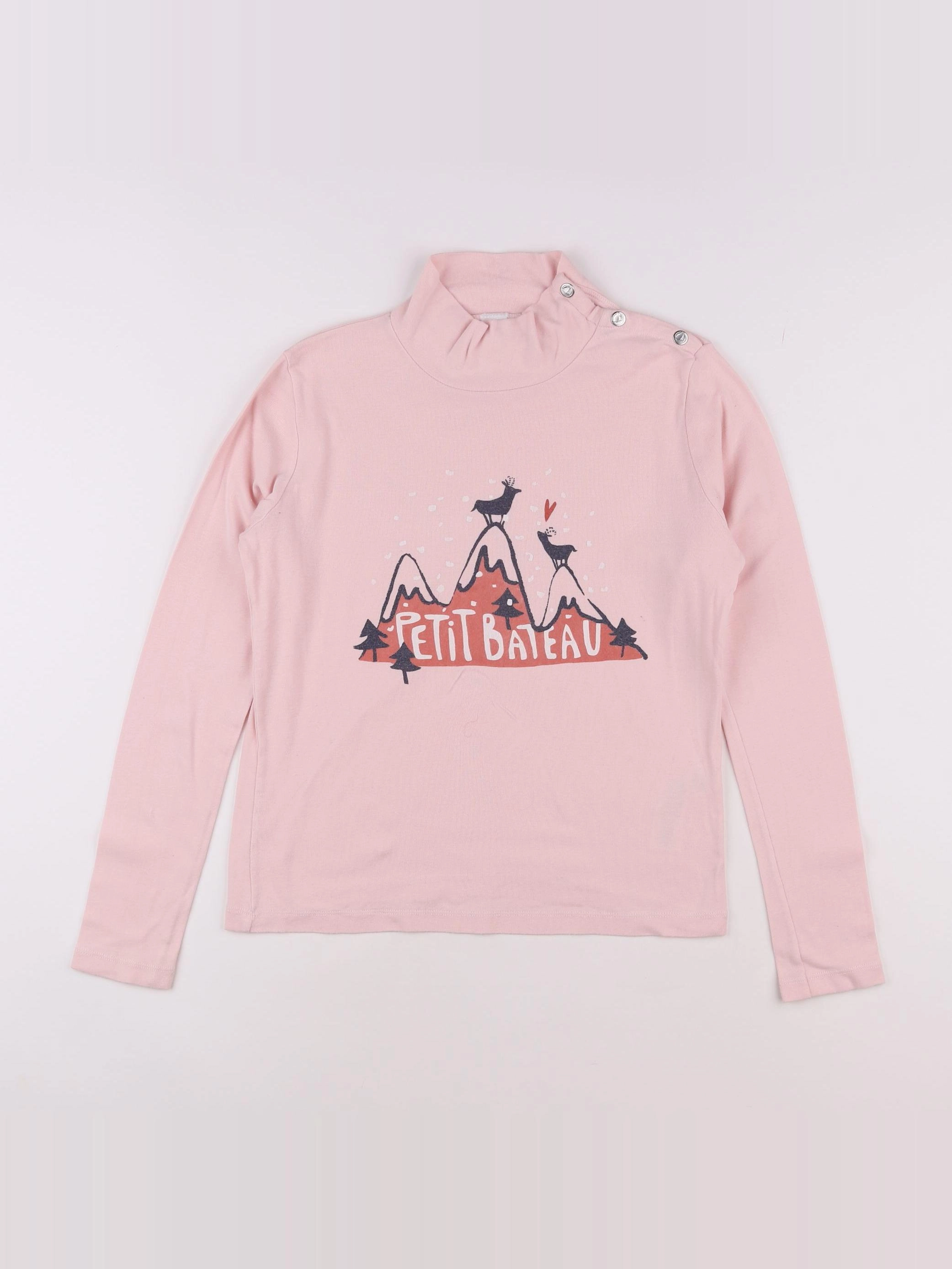 Petit Bateau - sous-pull rose - 12 ans