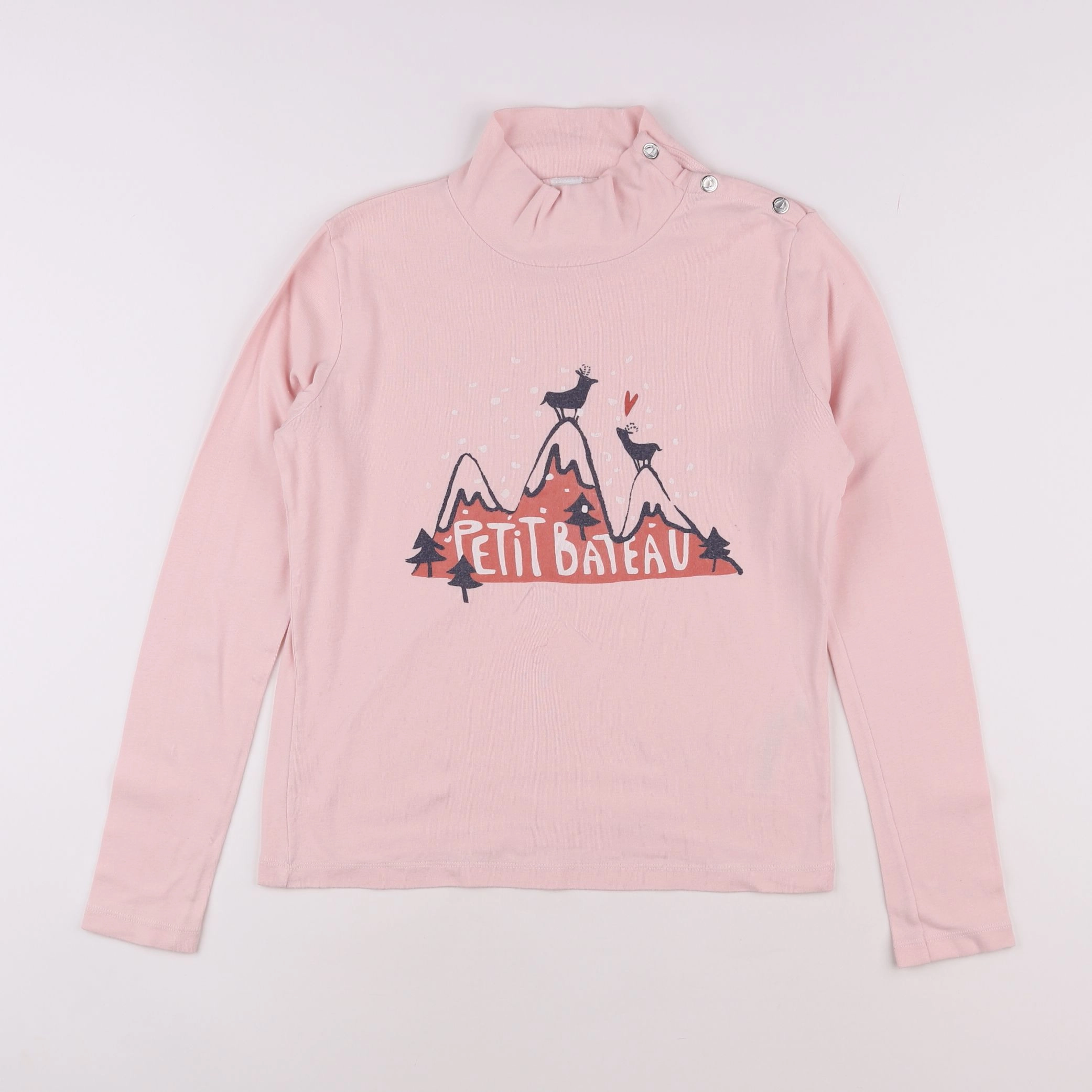 Petit Bateau - sous-pull rose - 12 ans