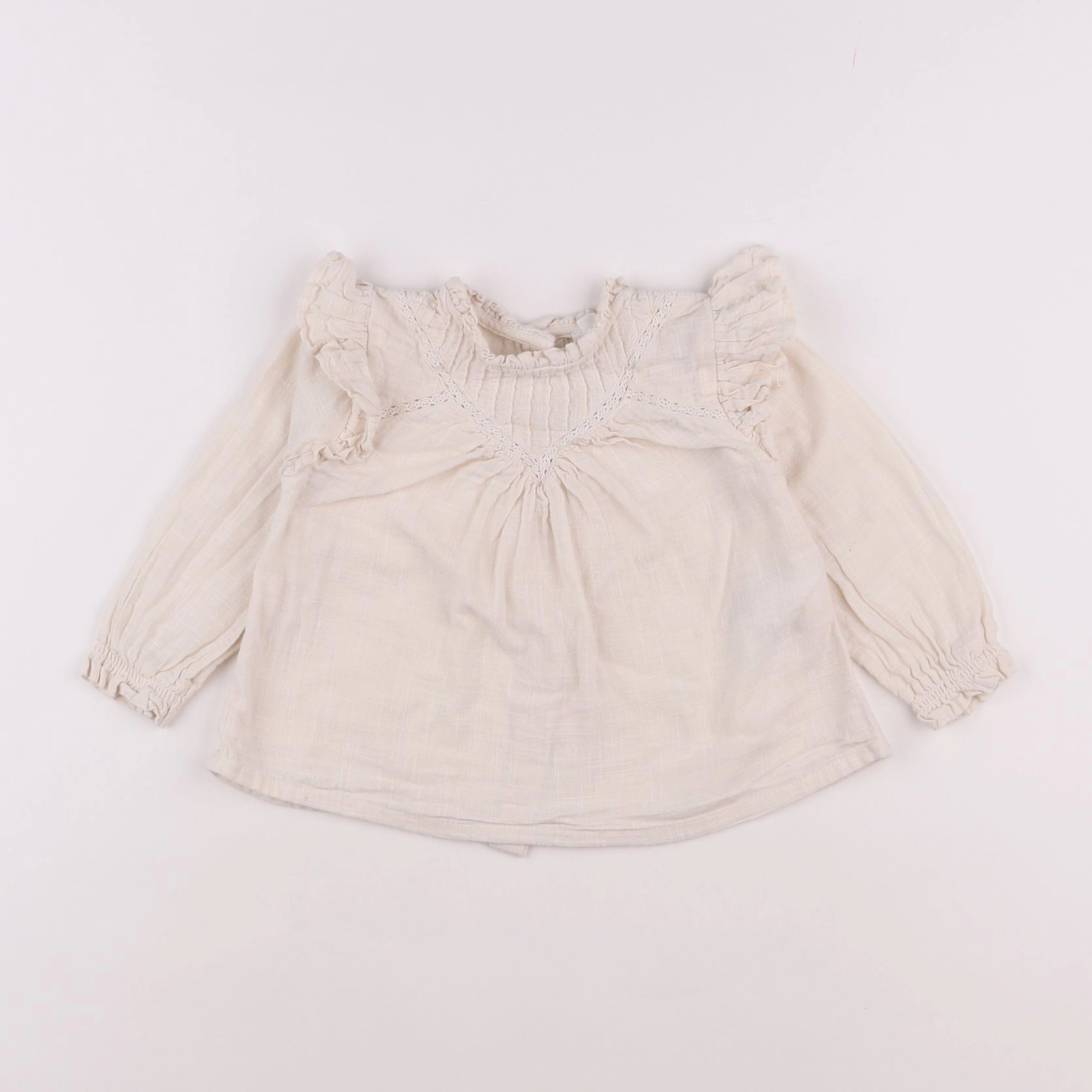 Vertbaudet - blouse beige - 18 mois