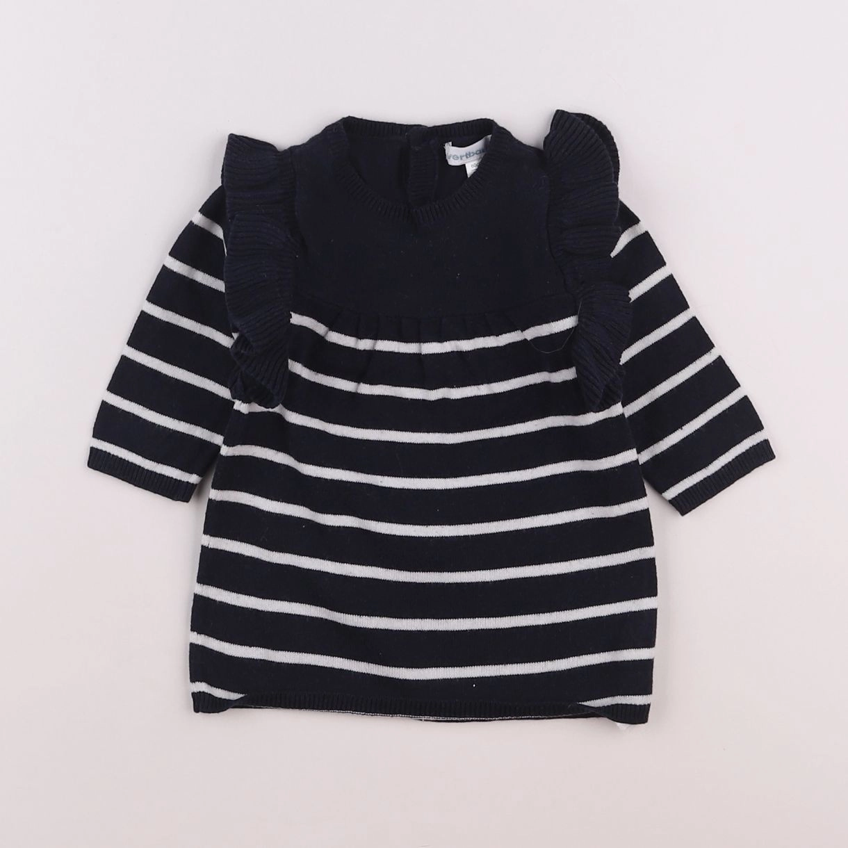 Vertbaudet - robe blanc, noir - 3 mois