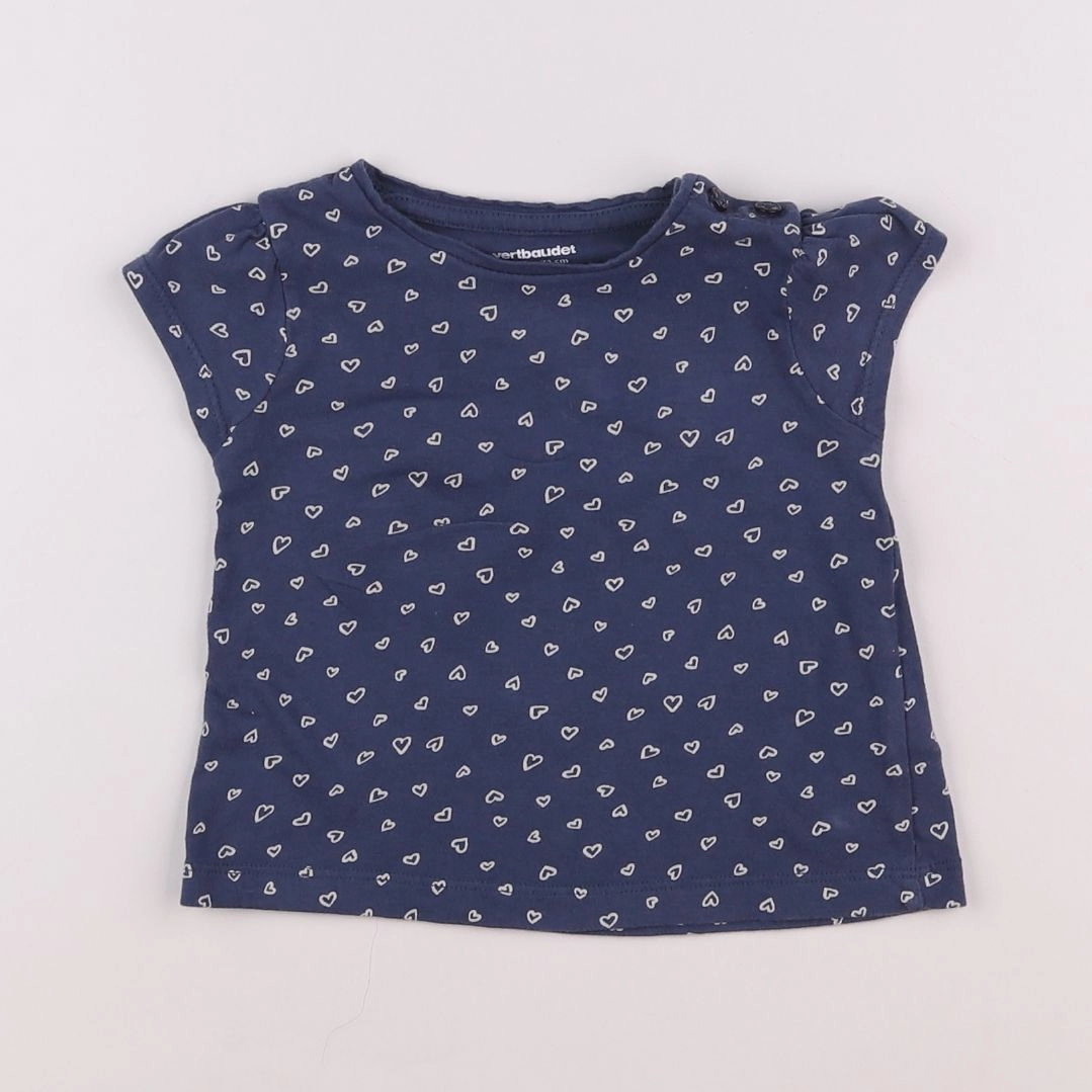 Vertbaudet - tee-shirt bleu - 9 mois