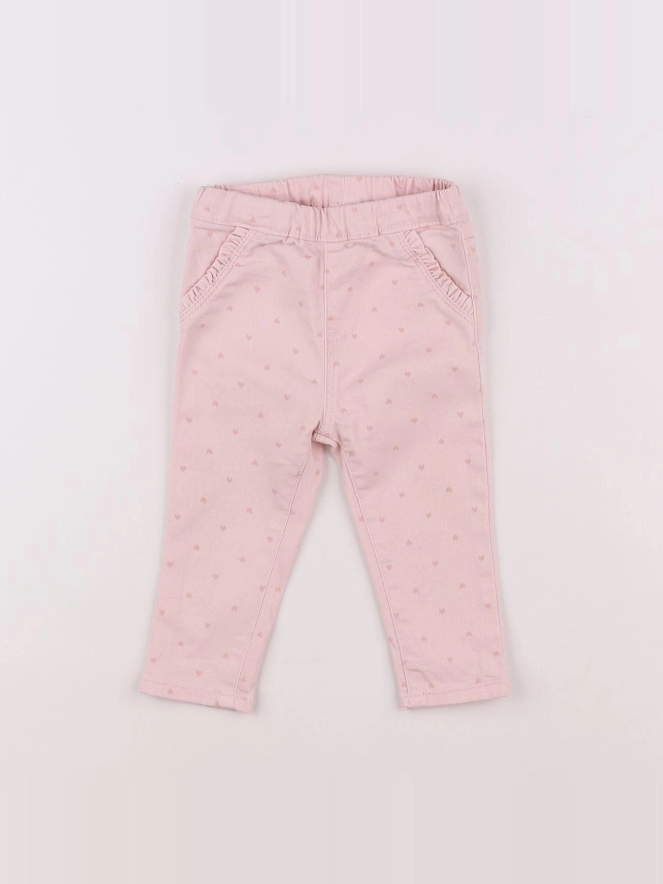 H&M - pantalon rose - 6/9 mois