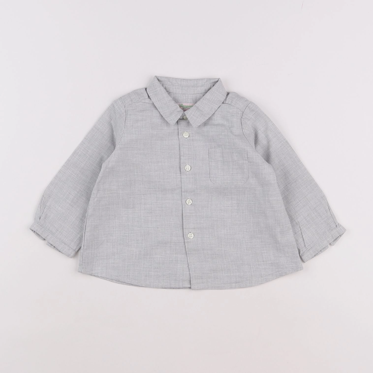 Bonpoint - chemise gris - 12 mois