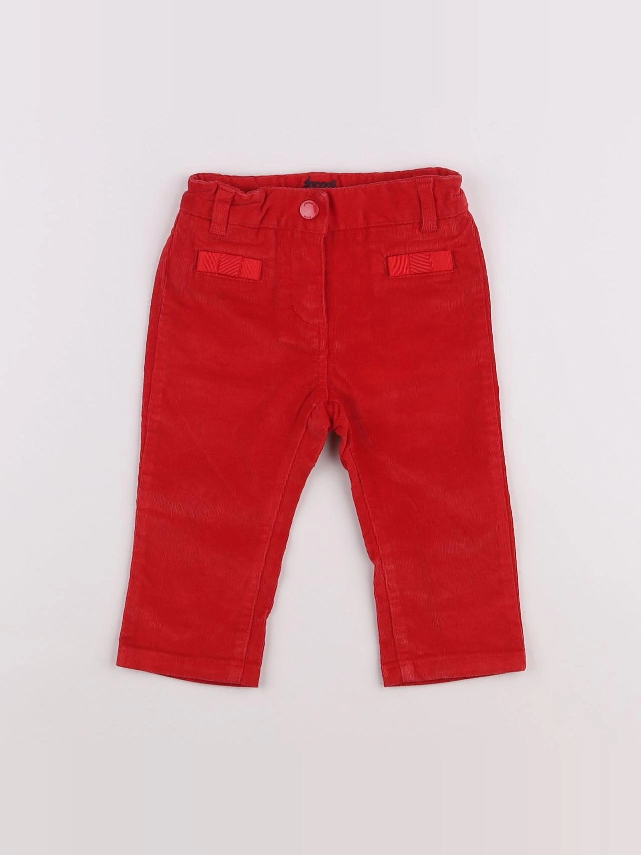 Jacadi - pantalon rouge - 12 mois