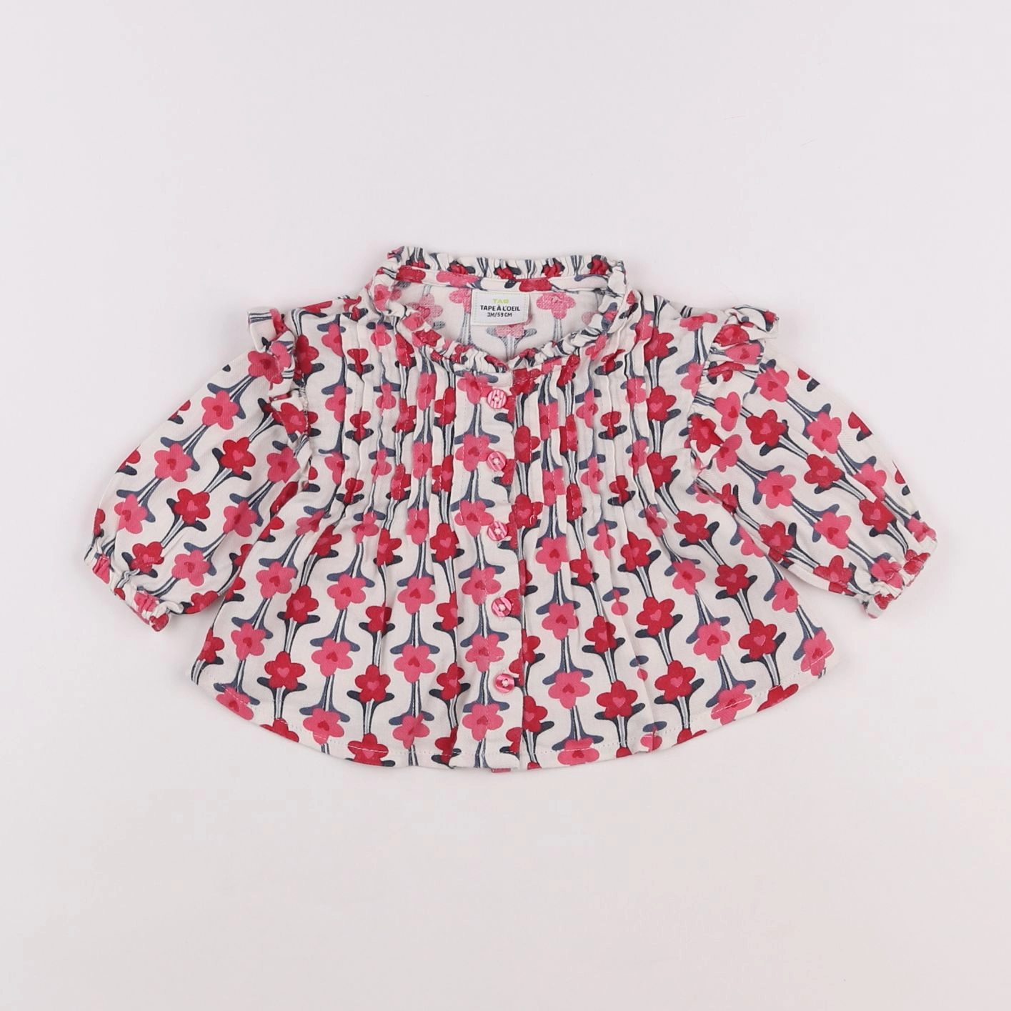Tape à l'oeil - blouse rose - 3 mois