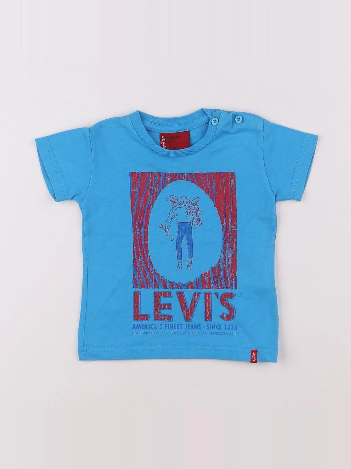 Levi's - tee-shirt bleu - 6 mois