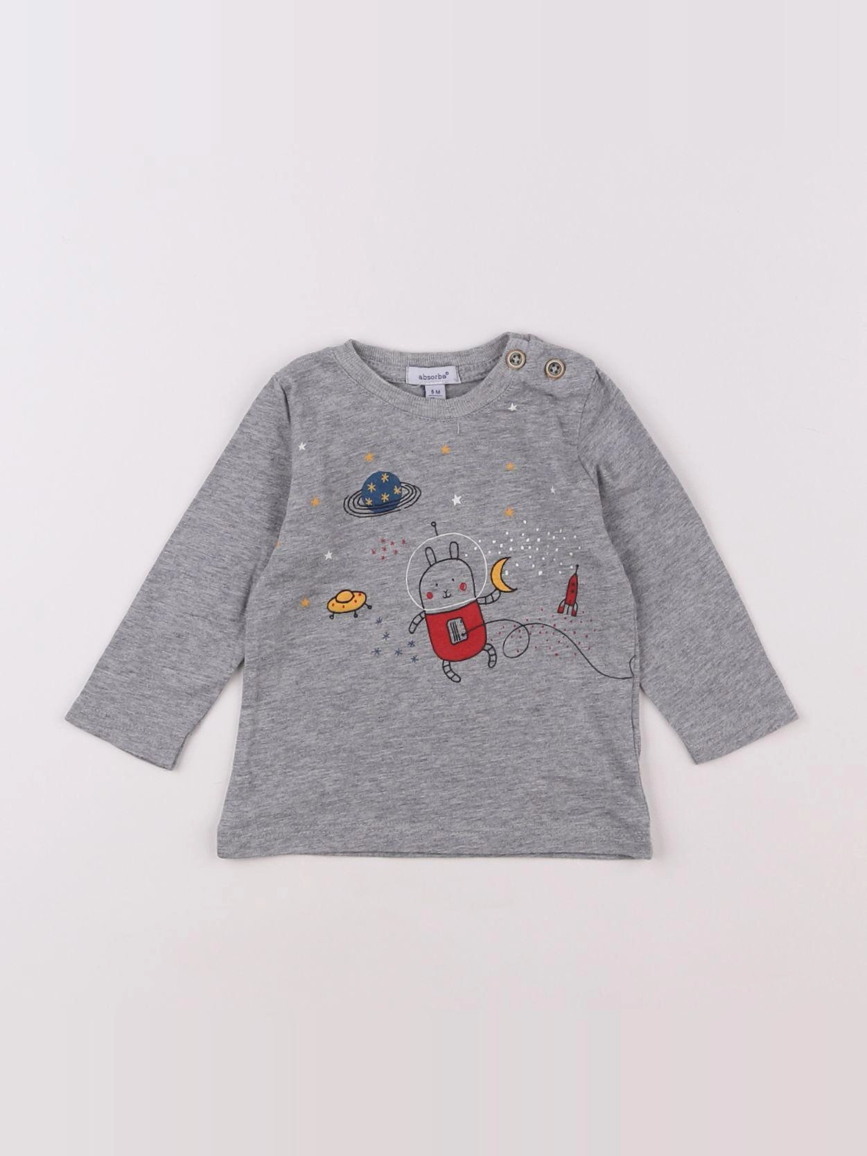 Absorba - tee-shirt gris - 6 mois