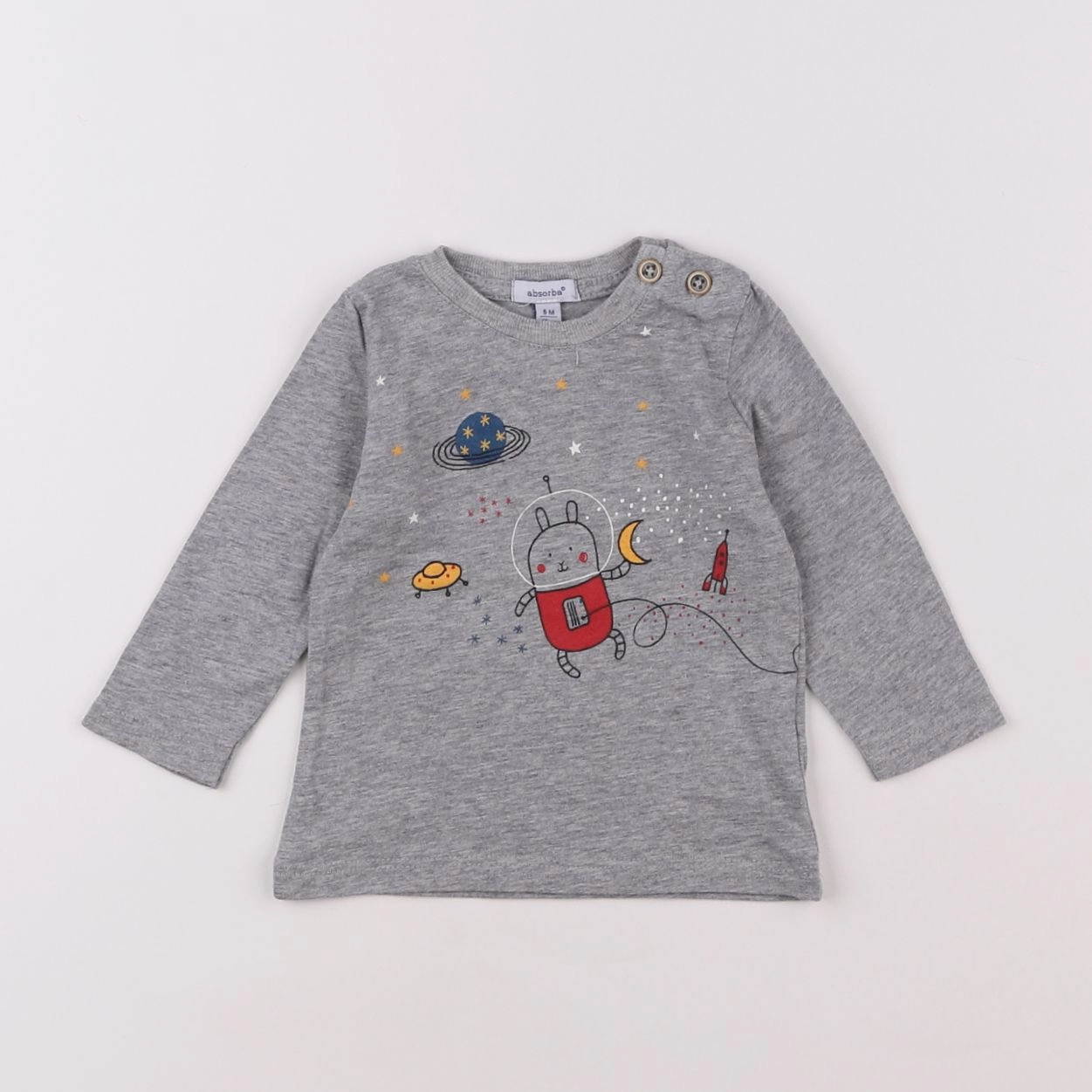 Absorba - tee-shirt gris - 6 mois