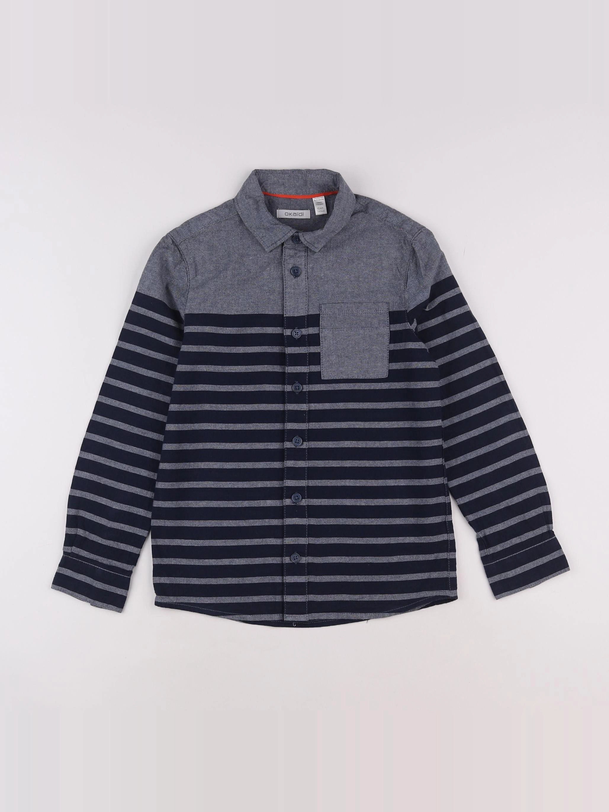 Okaidi - chemise bleu - 10 ans