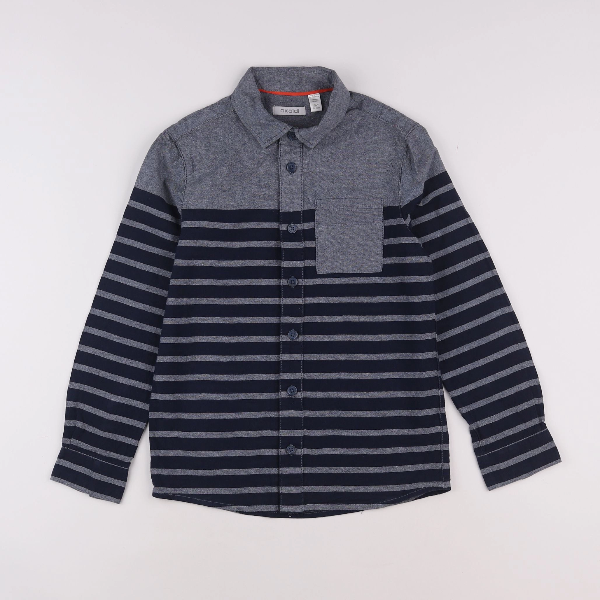 Okaidi - chemise bleu - 10 ans