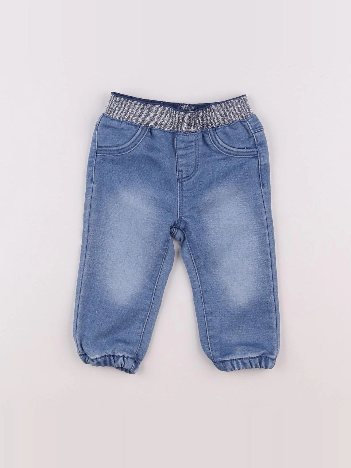 Vertbaudet - jegging bleu - 9 mois