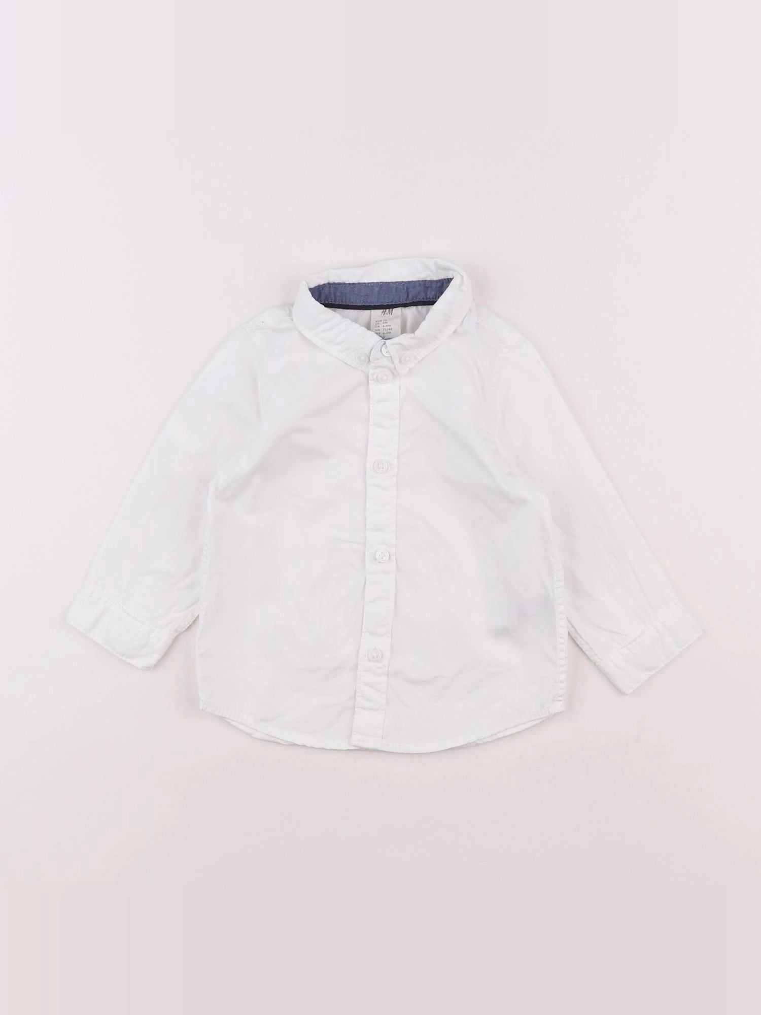H&M - chemise blanc - 6/9 mois