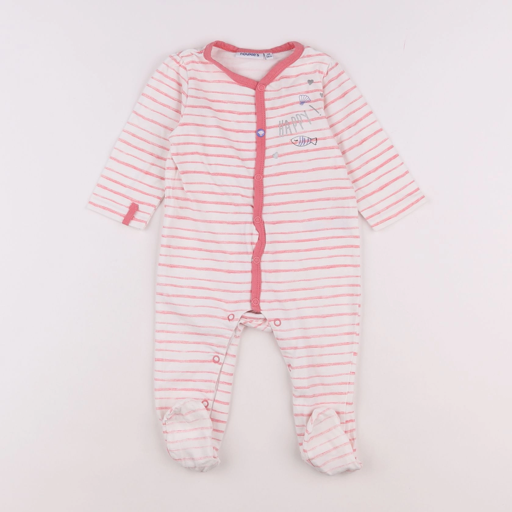 Noukie's - pyjama coton rose - 6 mois