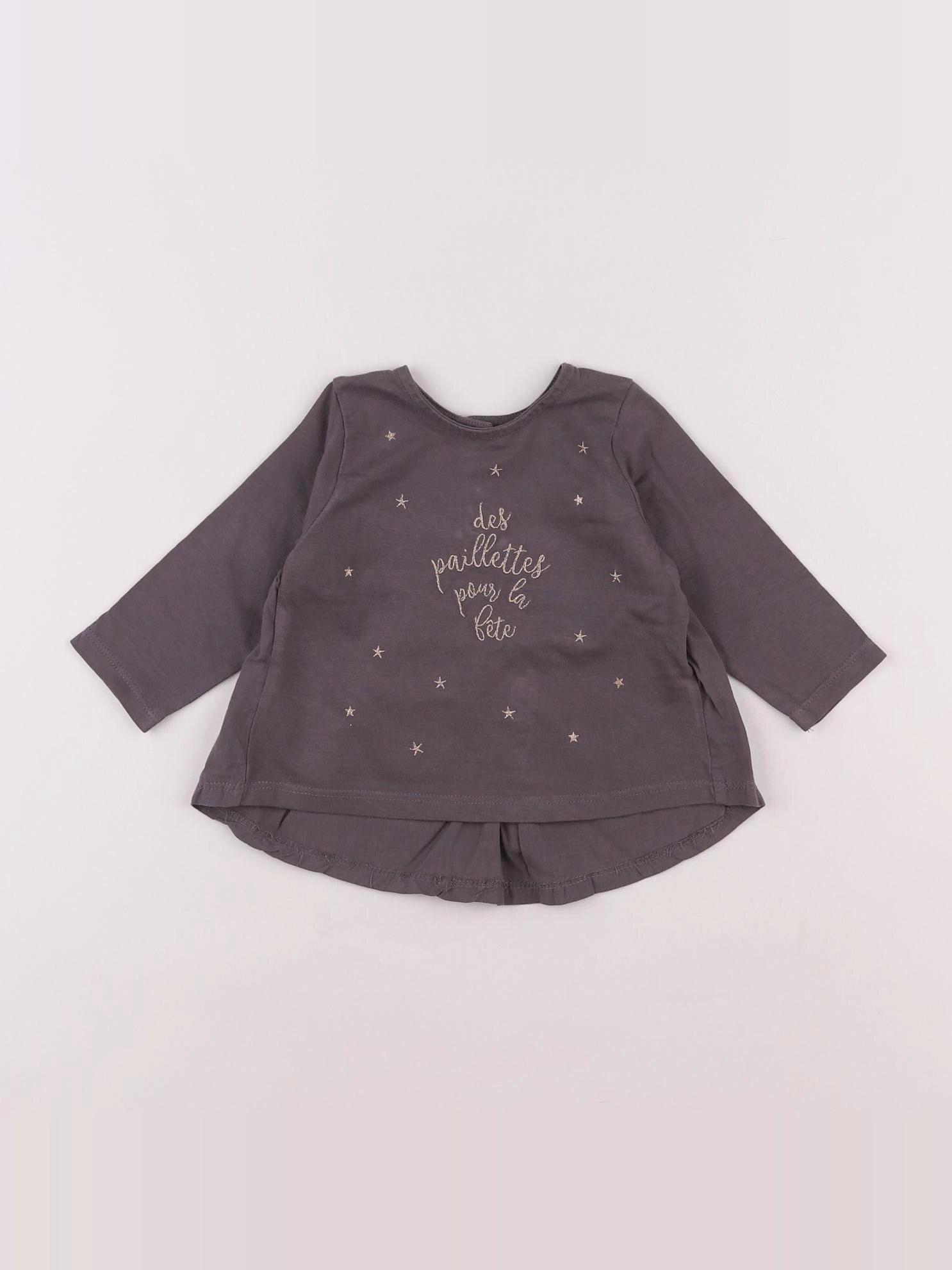 Tape à l'oeil - tee-shirt taupe - 6 mois