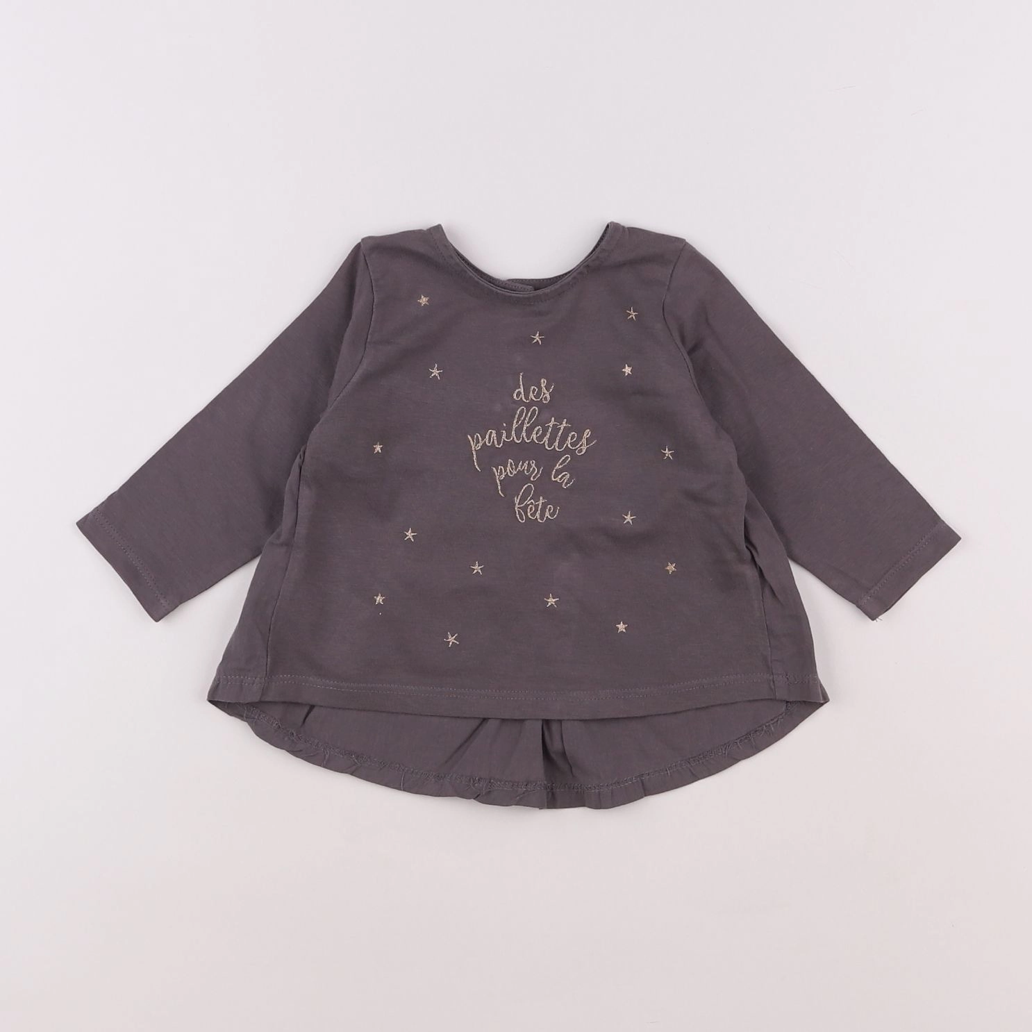 Tape à l'oeil - tee-shirt taupe - 6 mois