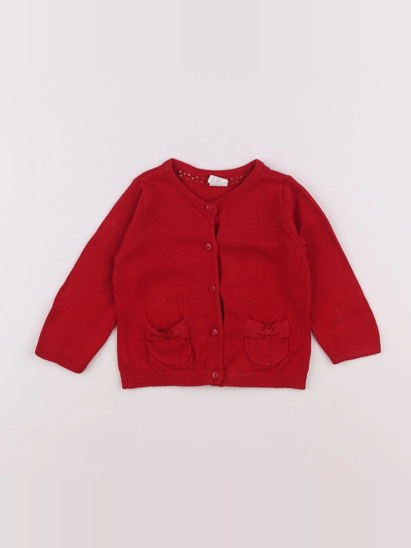 H&M - gilet rouge - 6 mois
