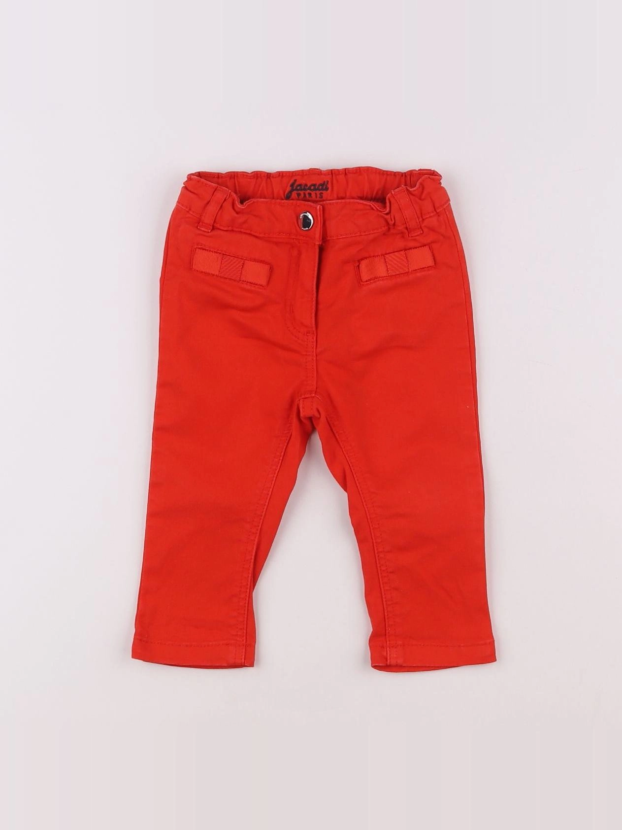 Jacadi - jean rouge - 12 mois