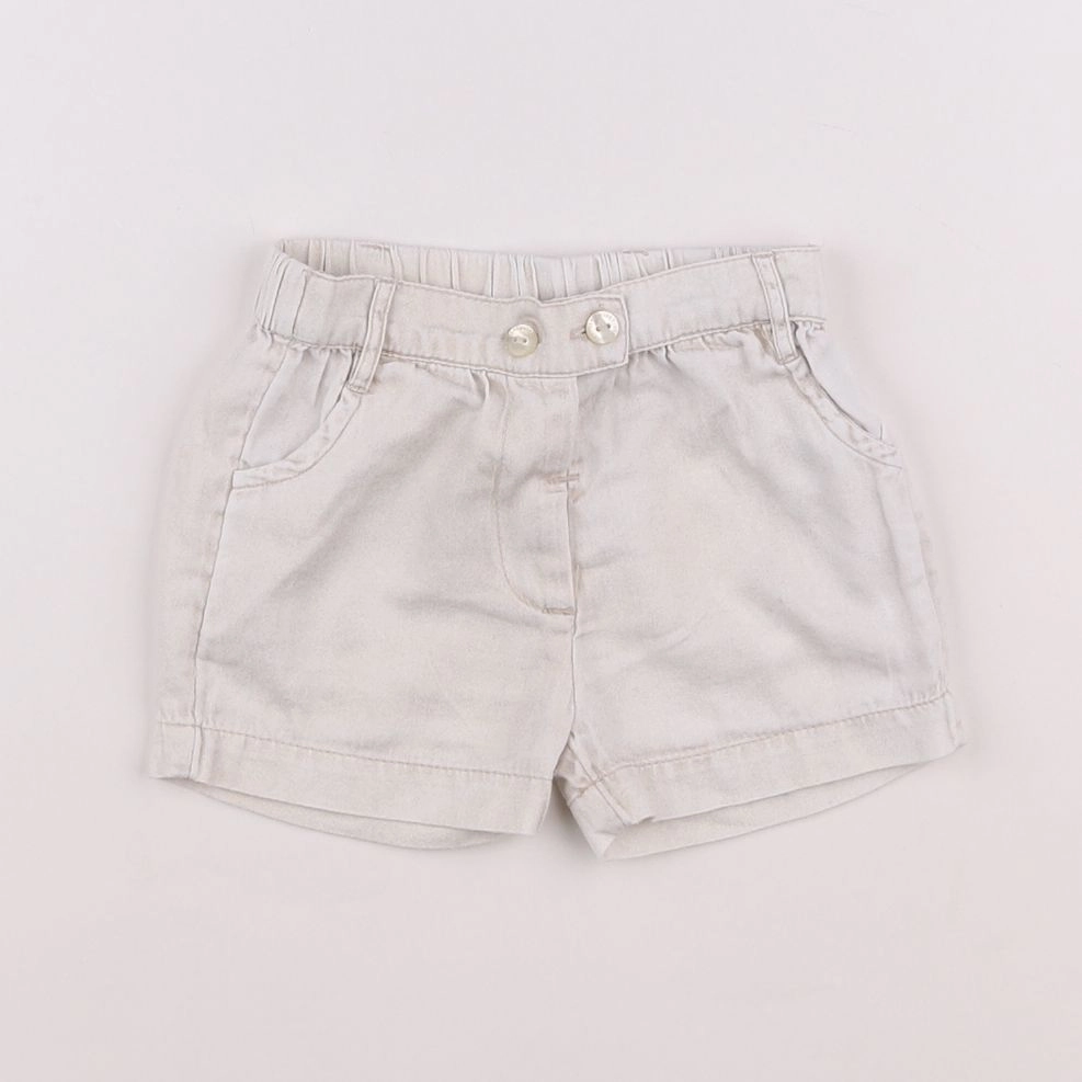 Vertbaudet - short gris - 9 mois