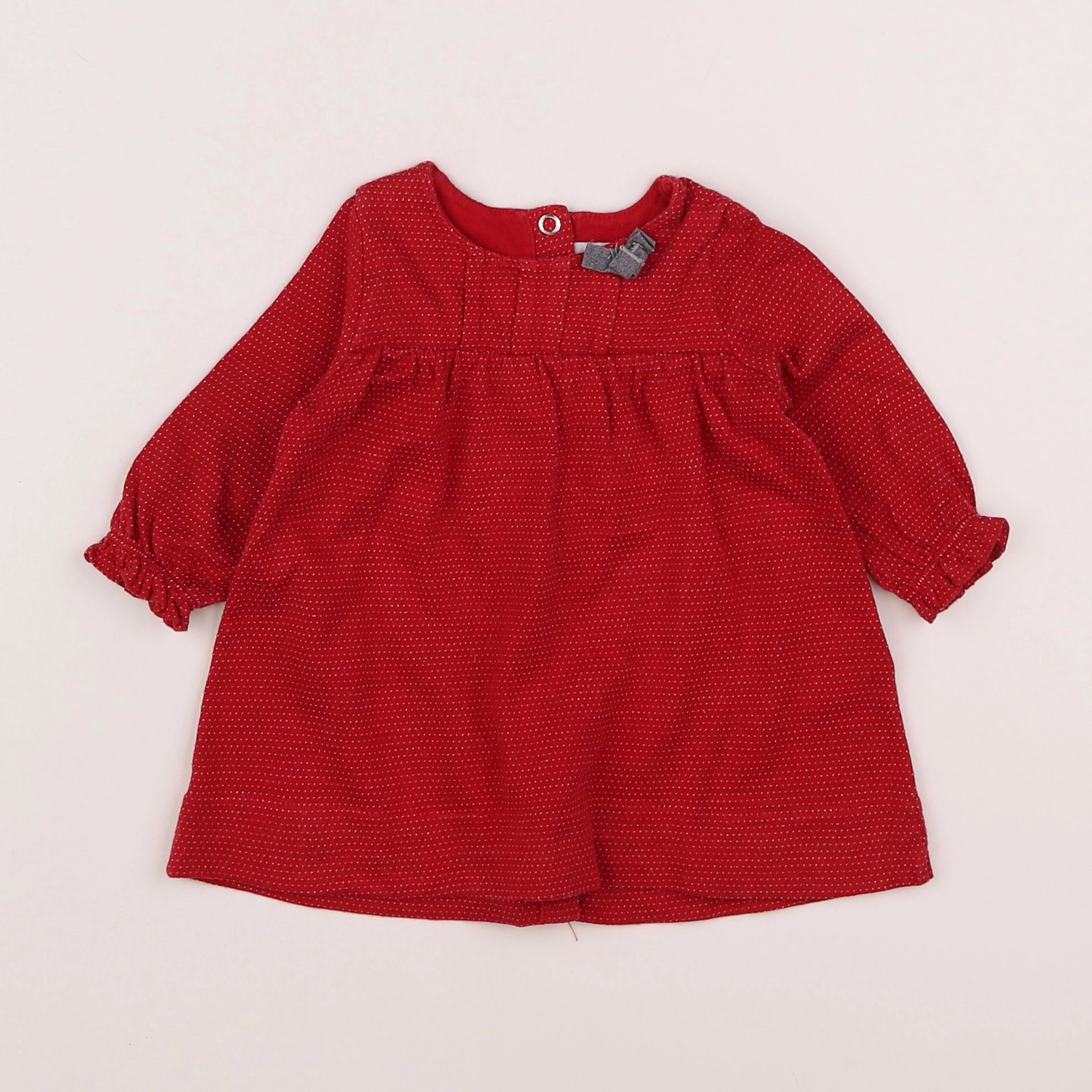 Petit Bateau - robe rouge - 3 mois