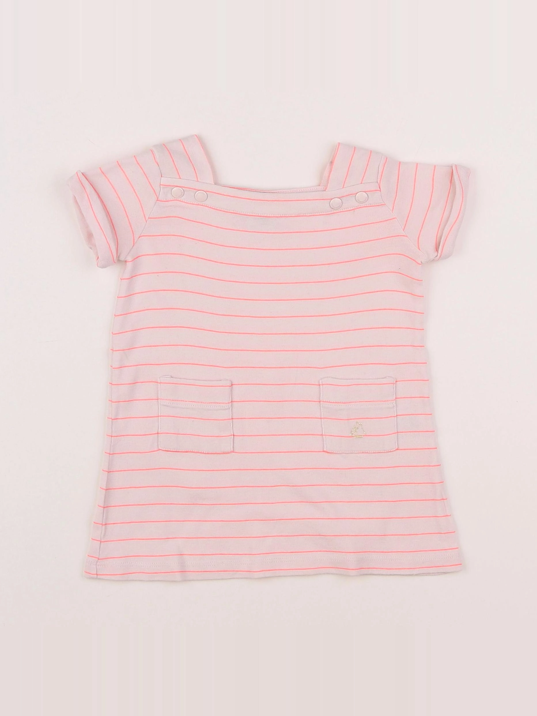 Petit Bateau - robe rose - 6 mois