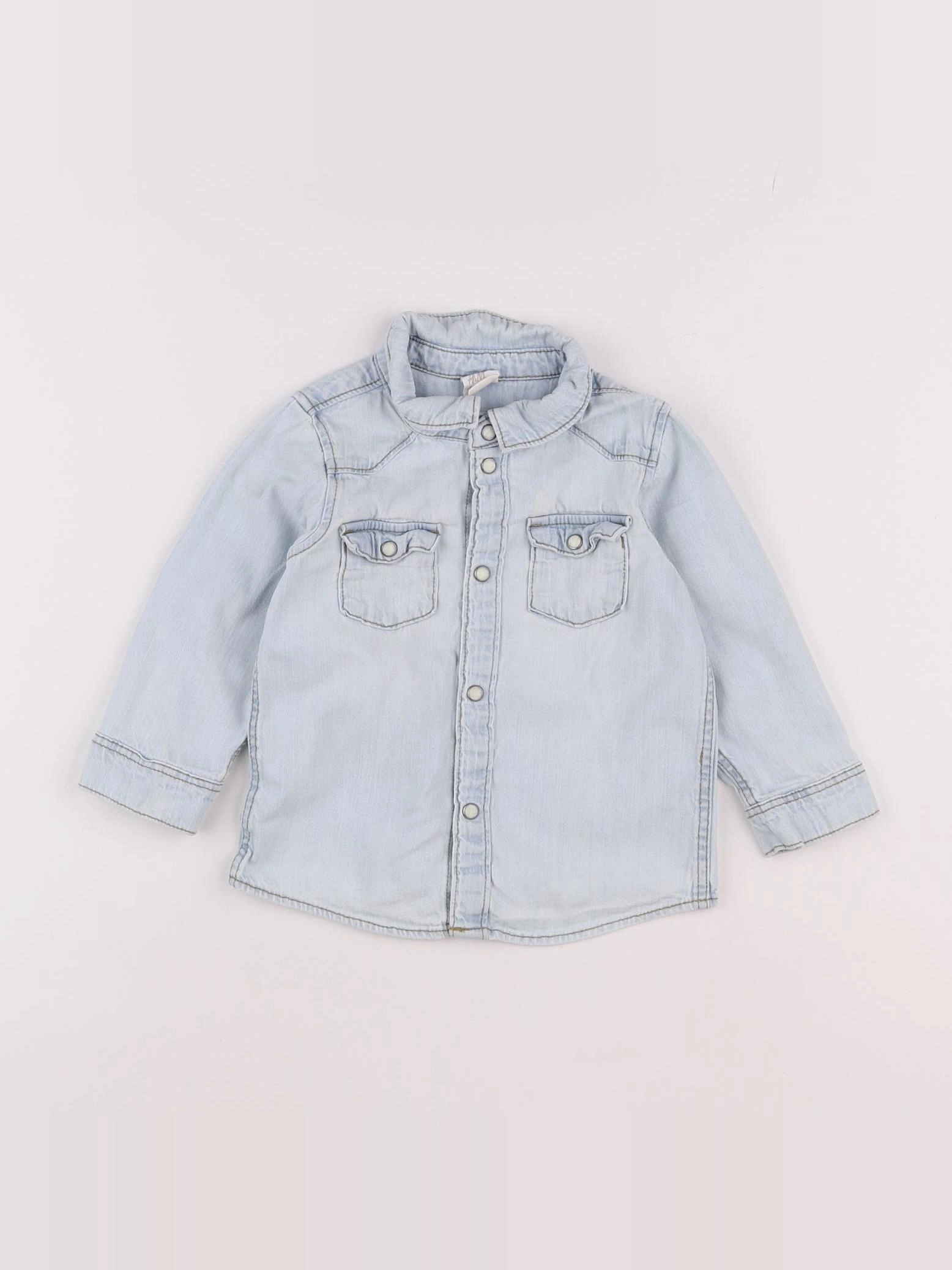 H&M - chemise bleu - 9/12 mois
