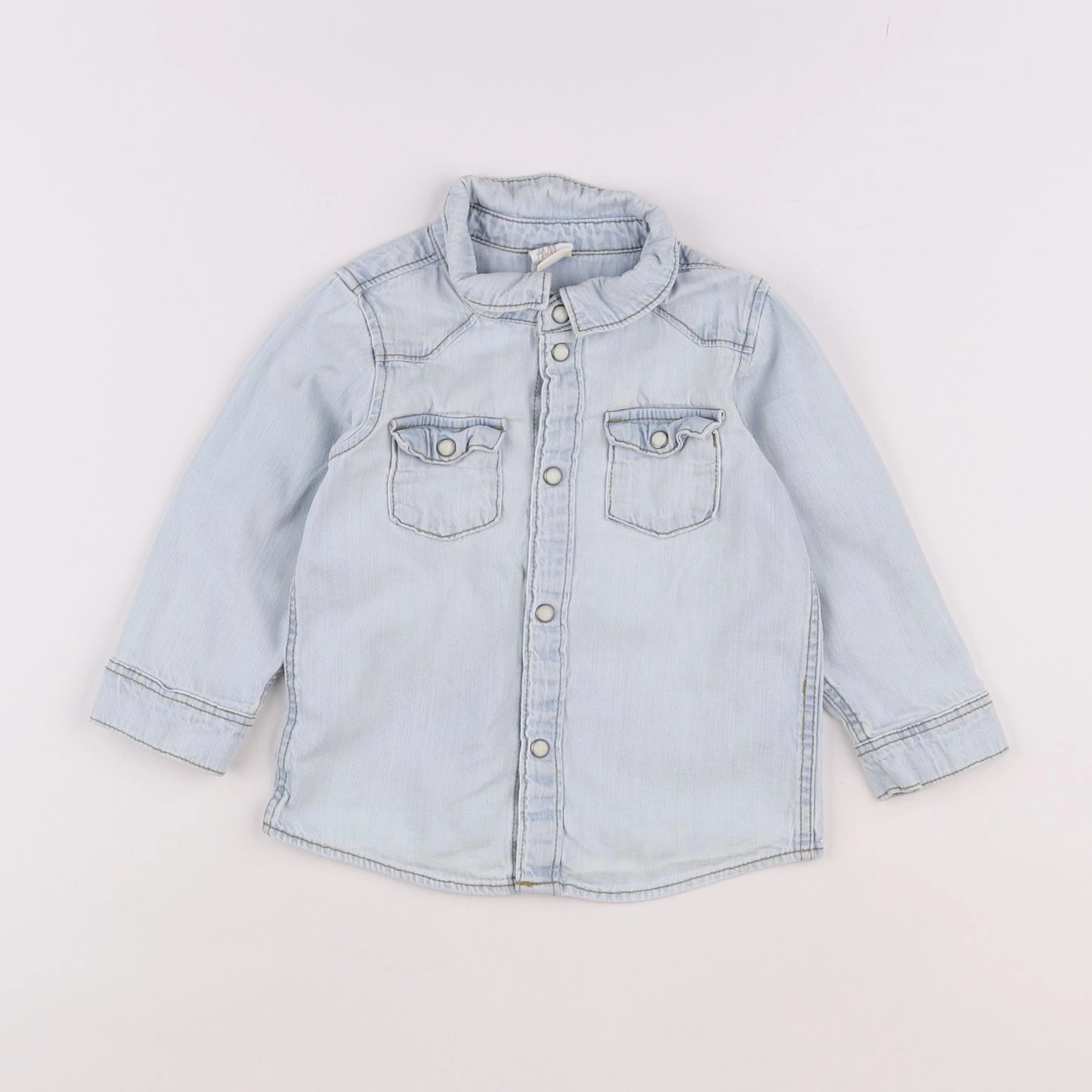 H&M - chemise bleu - 9/12 mois