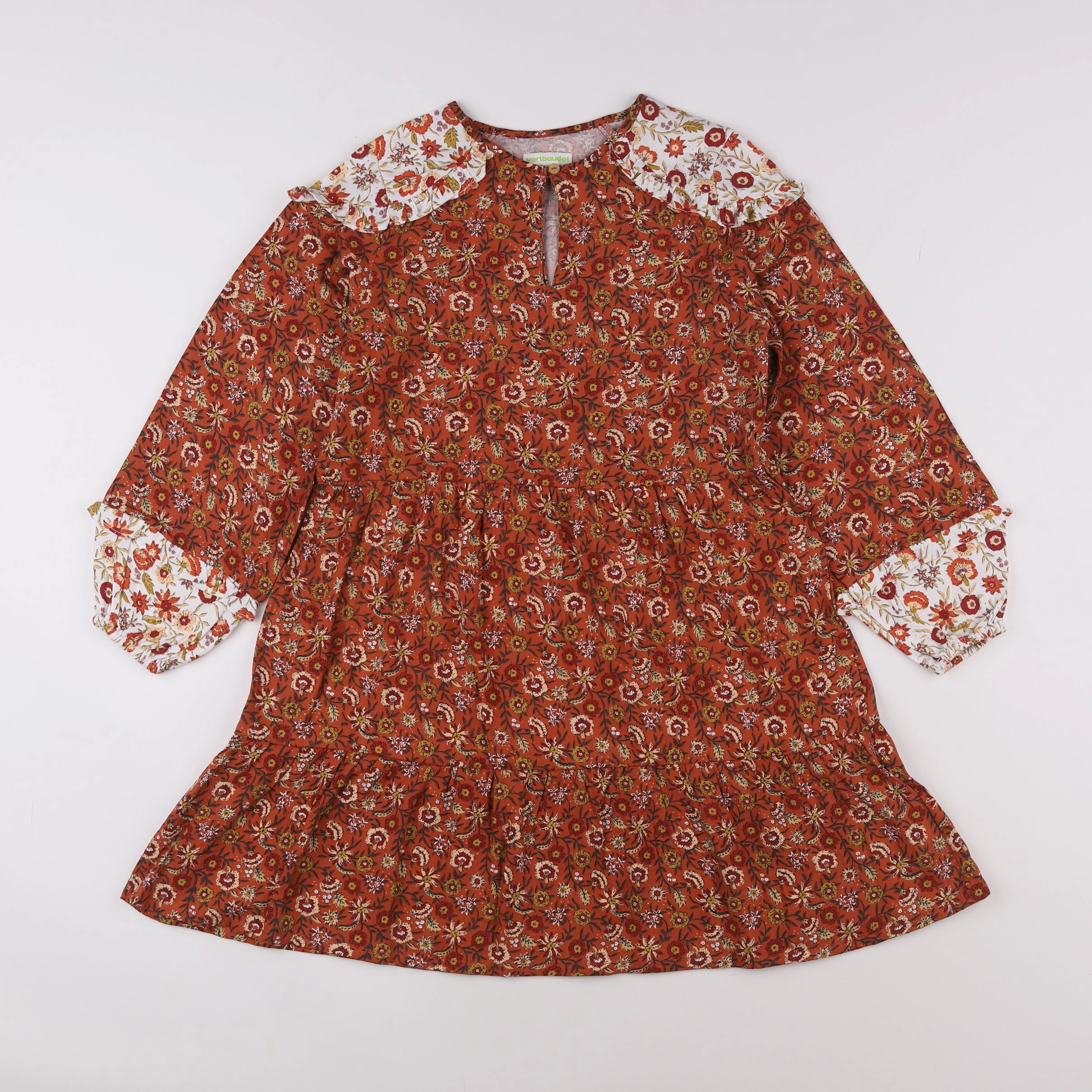 Vertbaudet - robe marron - 10 ans