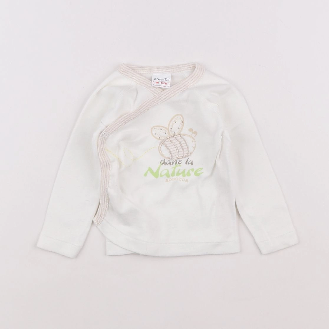 Absorba - tee-shirt blanc - 6 mois