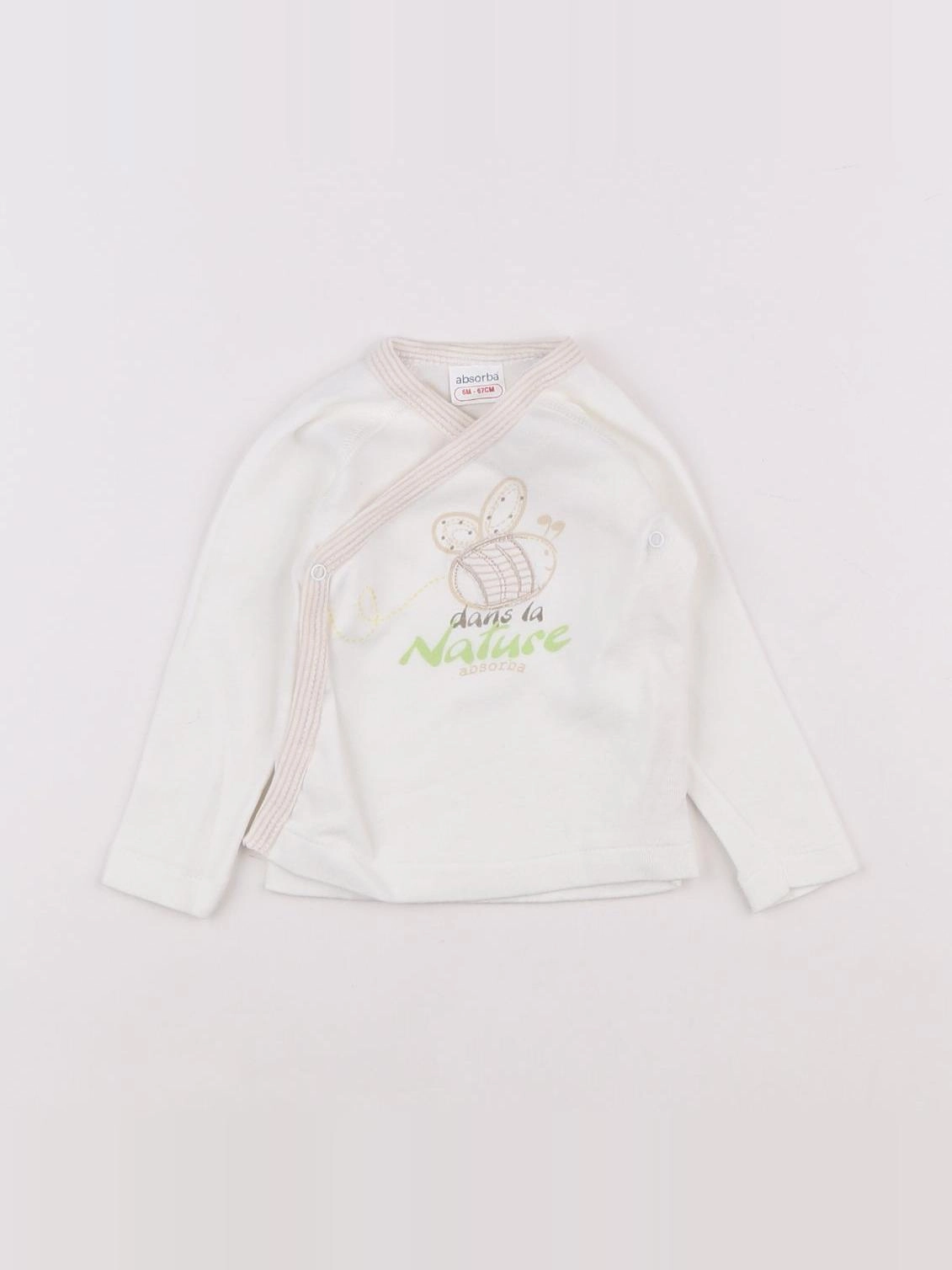 Absorba - tee-shirt blanc - 6 mois