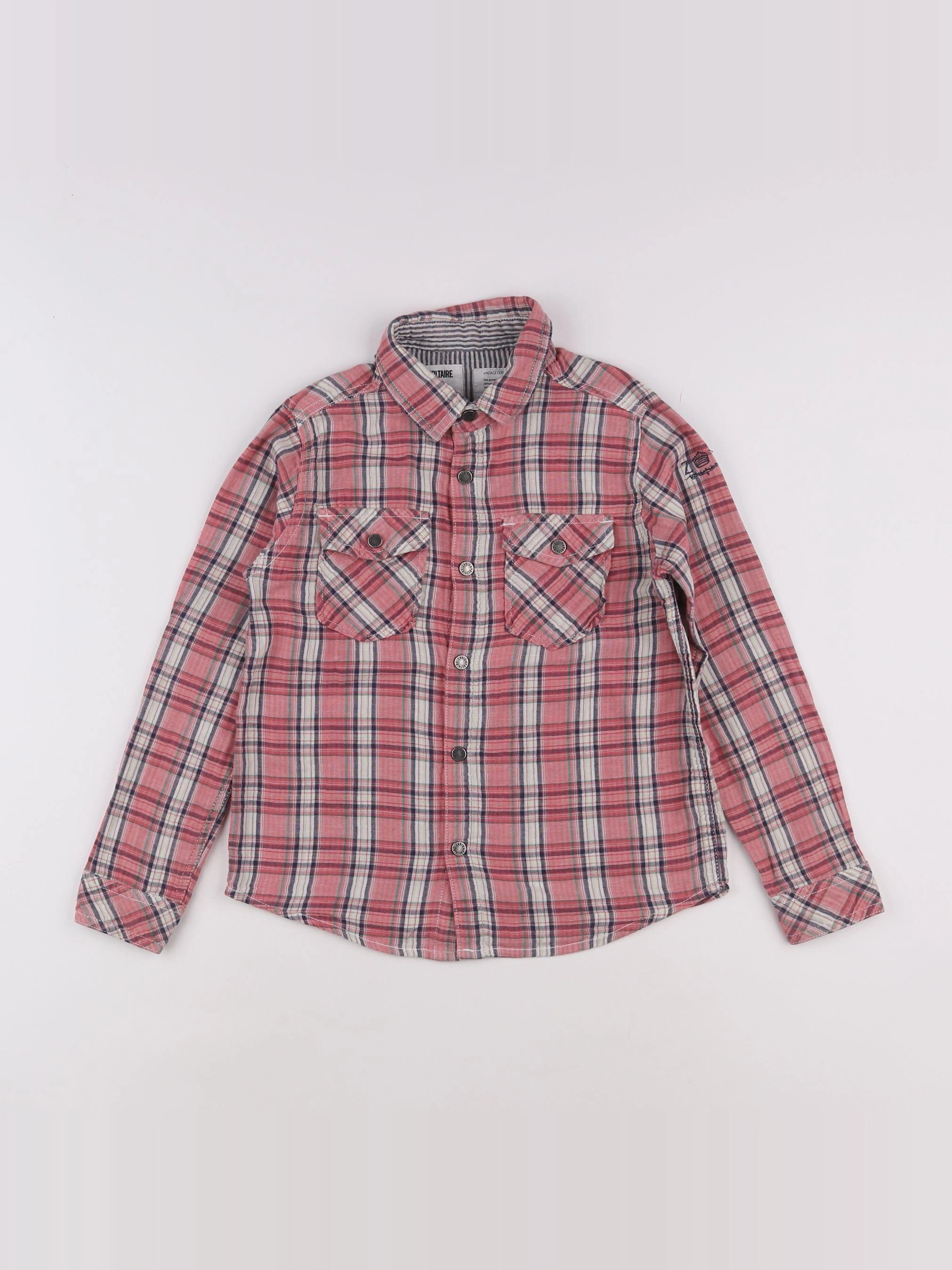 Zadig & Voltaire - chemise rouge - 8 ans
