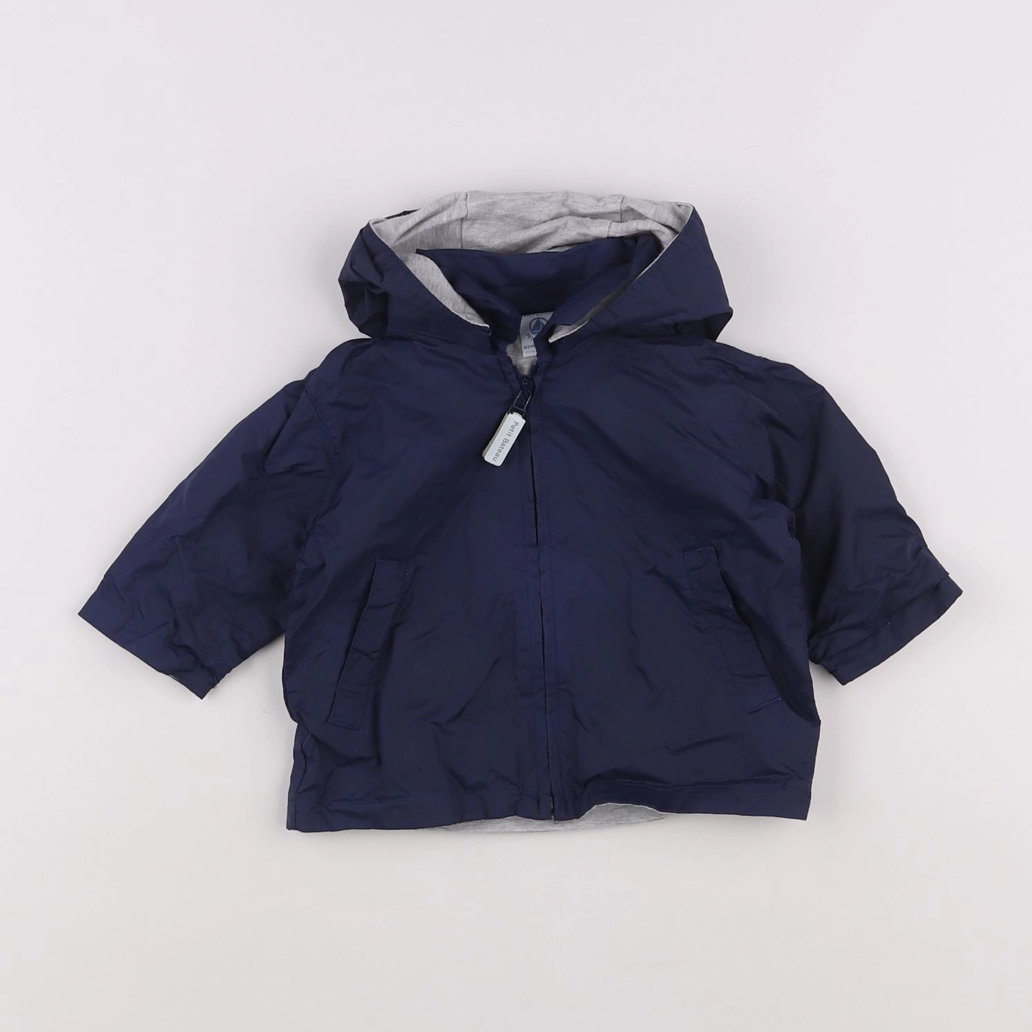 Petit Bateau - imperméable bleu - 3 mois