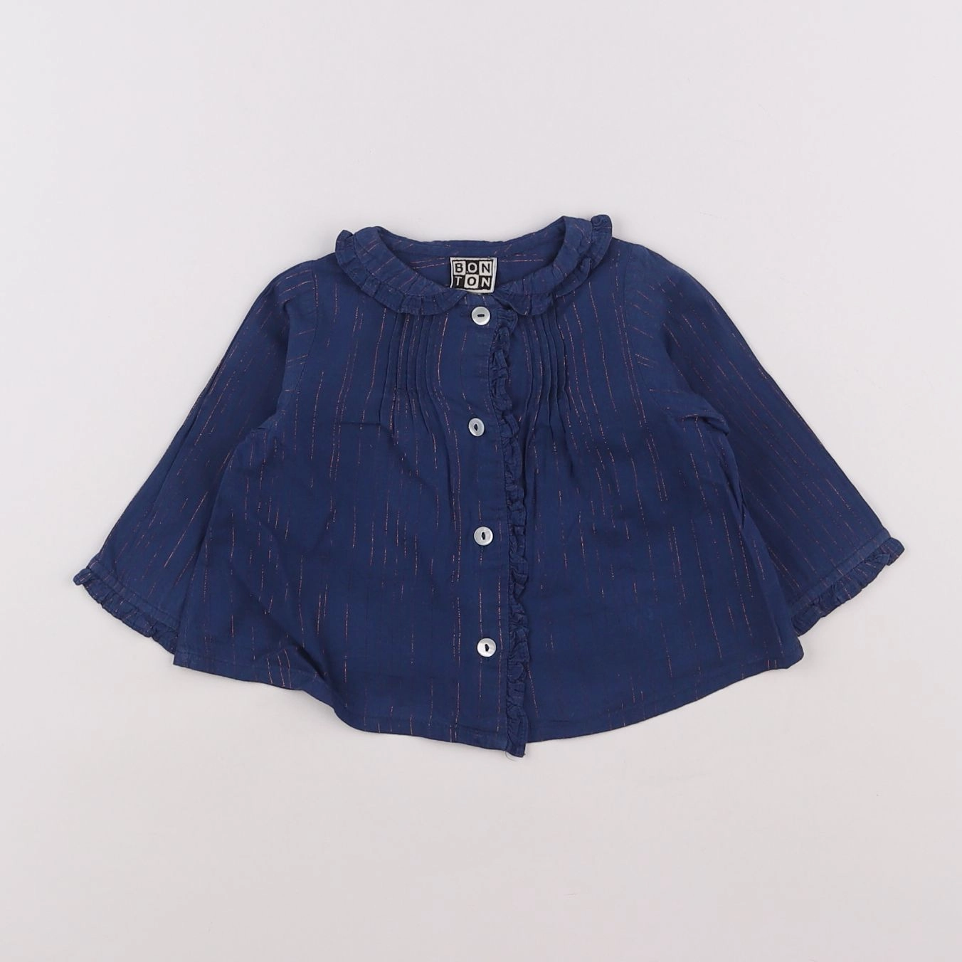 Bonton - chemise bleu - 6 mois