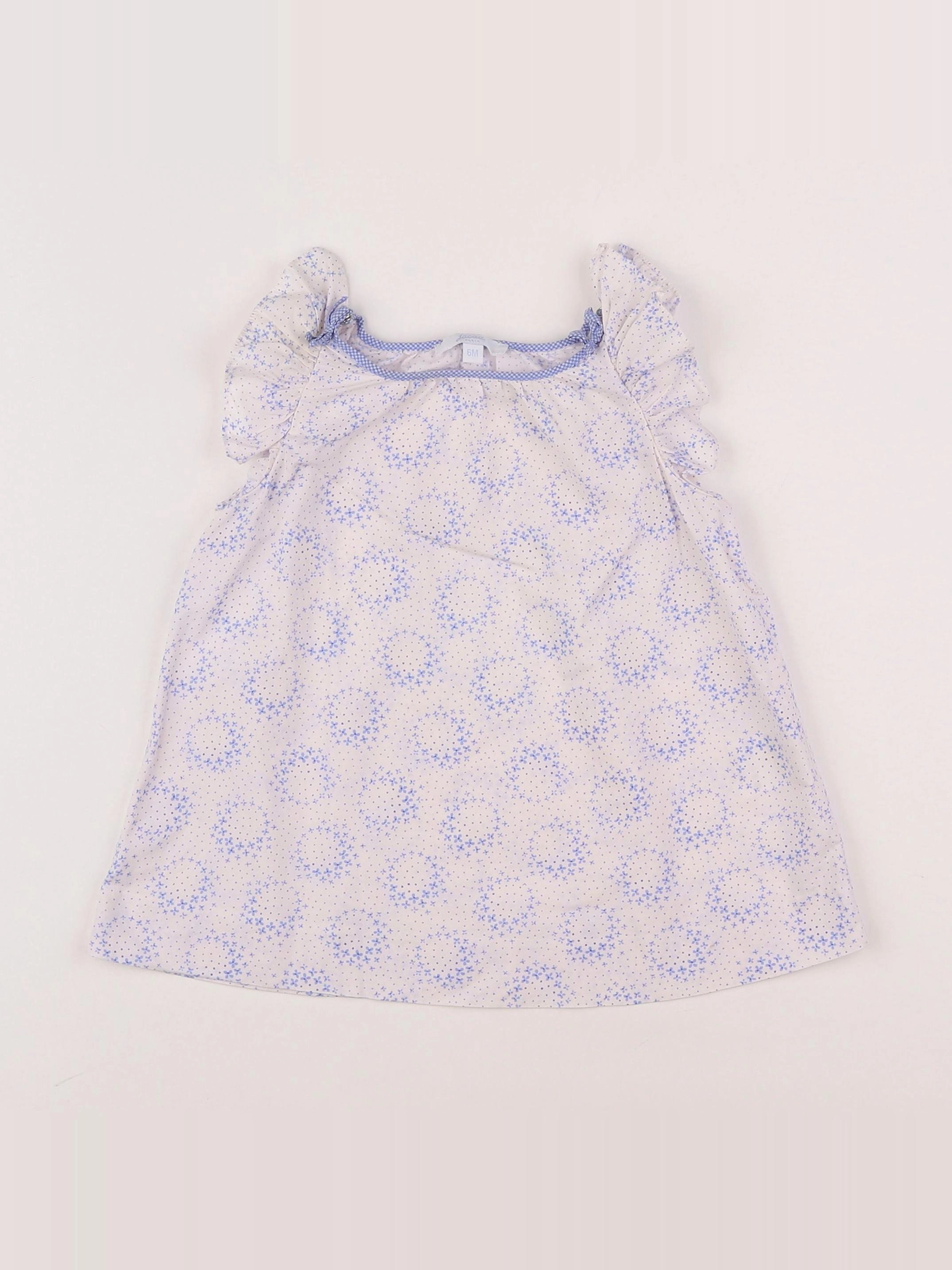 Jacadi - robe blanc, bleu - 6 mois