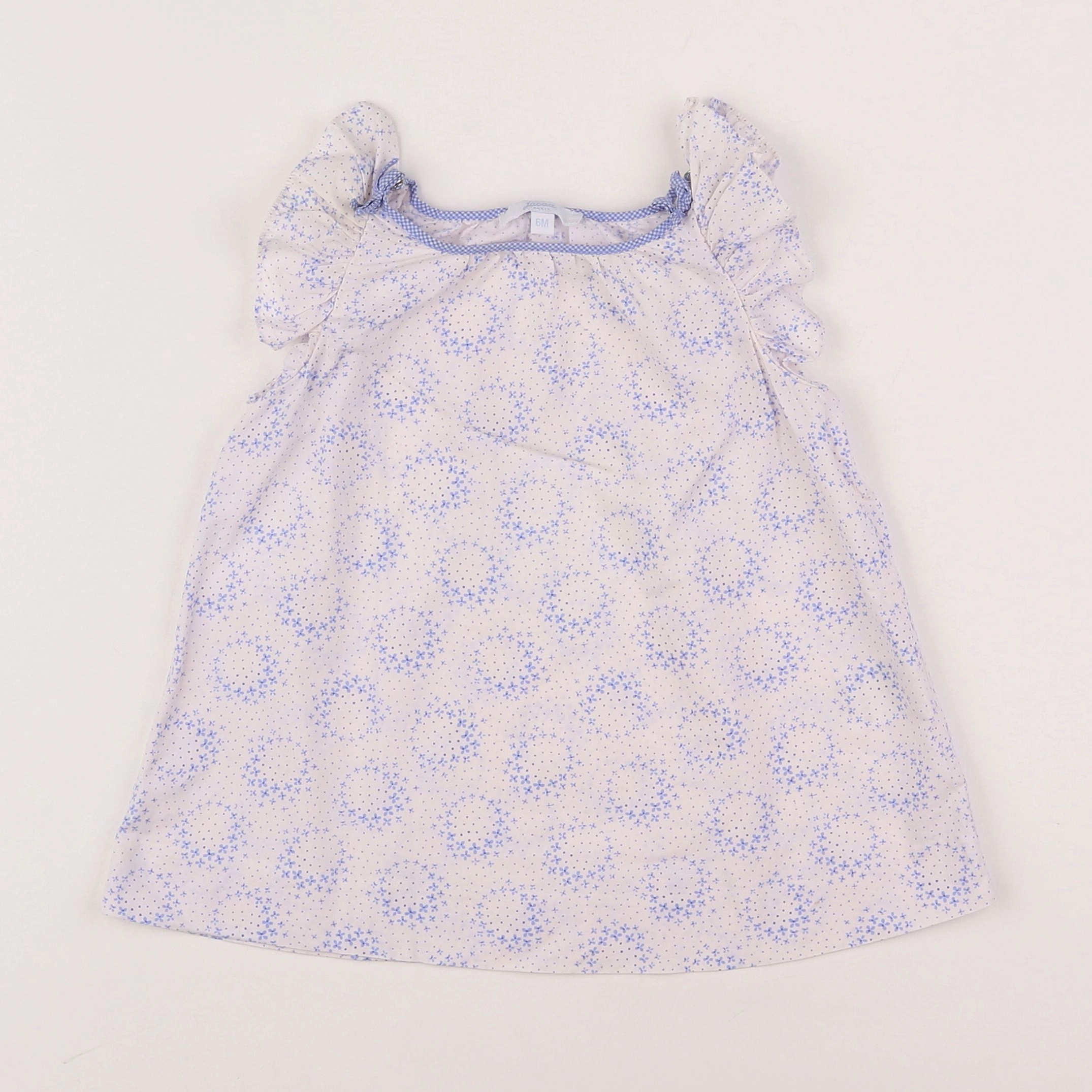 Jacadi - robe blanc, bleu - 6 mois