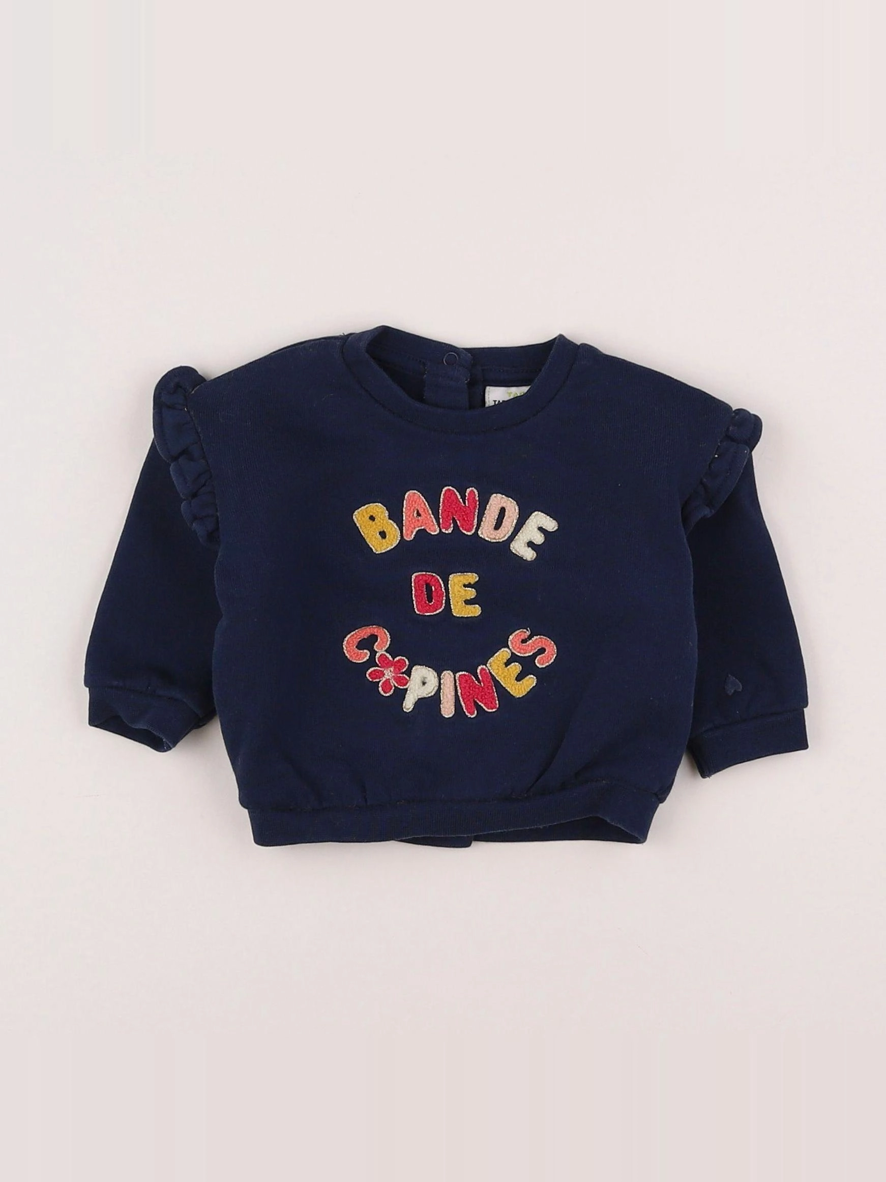 Tape à l'oeil - sweat bleu - 3 mois