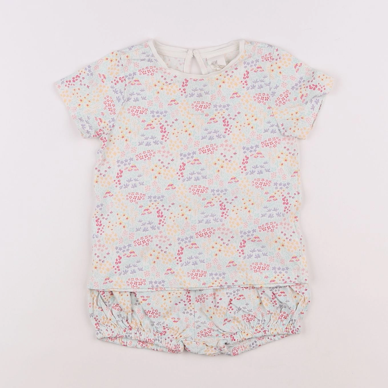 H&M - pyjama coton multicolore - 9/12 mois