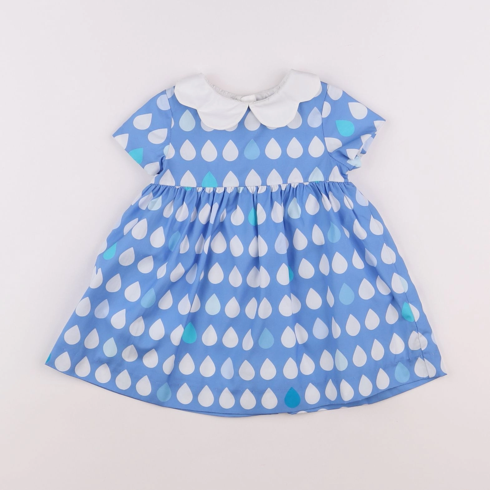 Jacadi - robe bleu, blanc - 12 mois