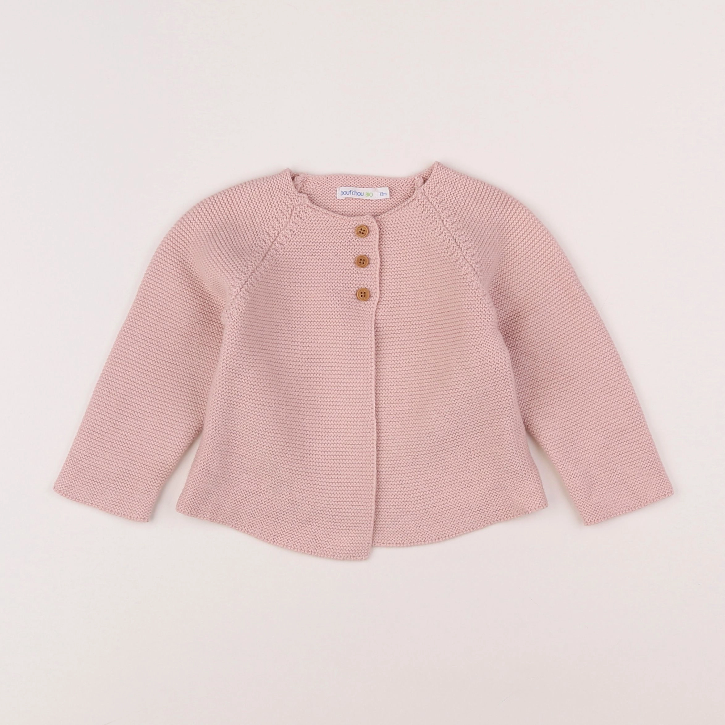 Boutchou - gilet rose - 12 mois