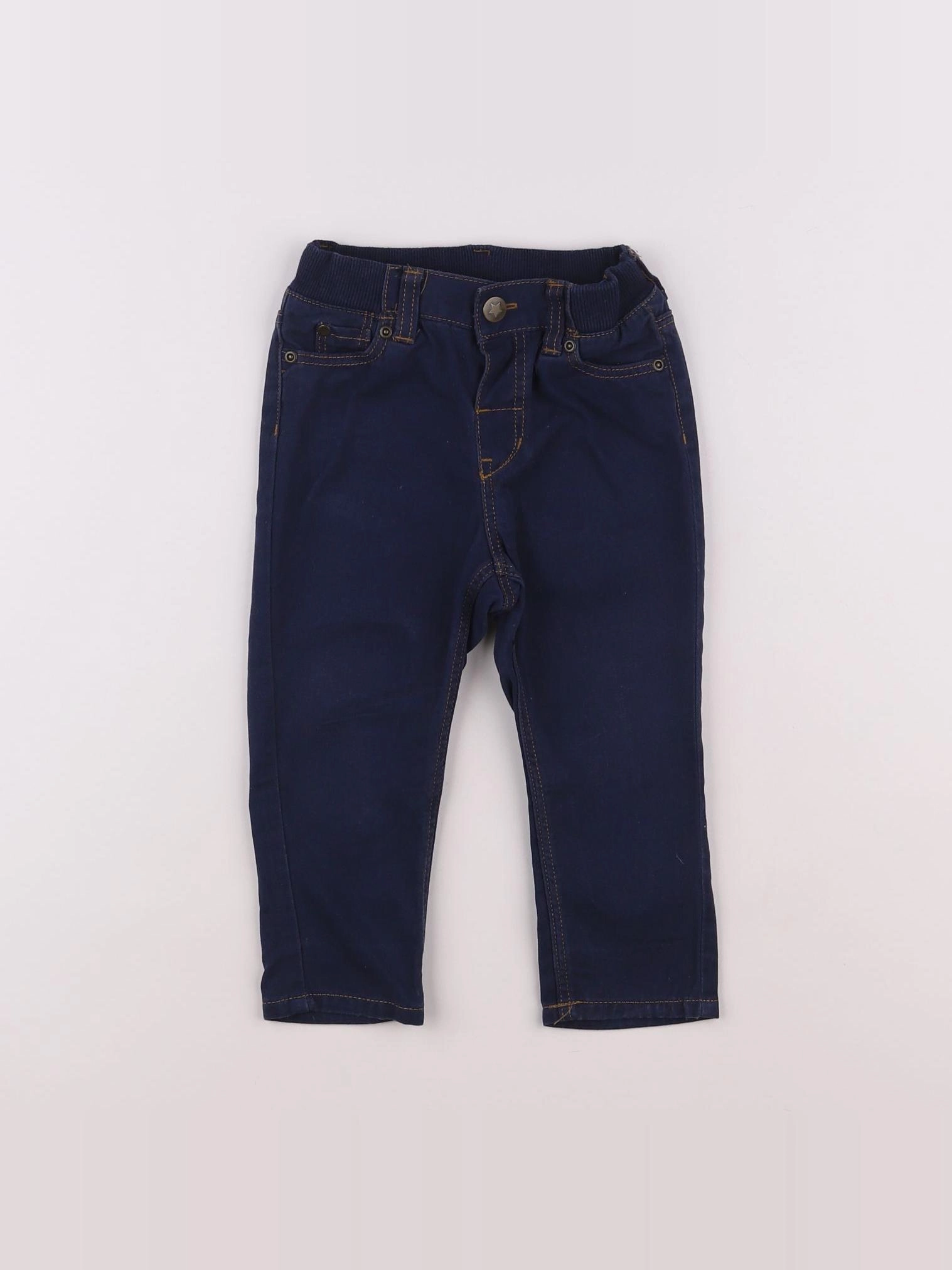 H&M - pantalon bleu - 9/12 mois