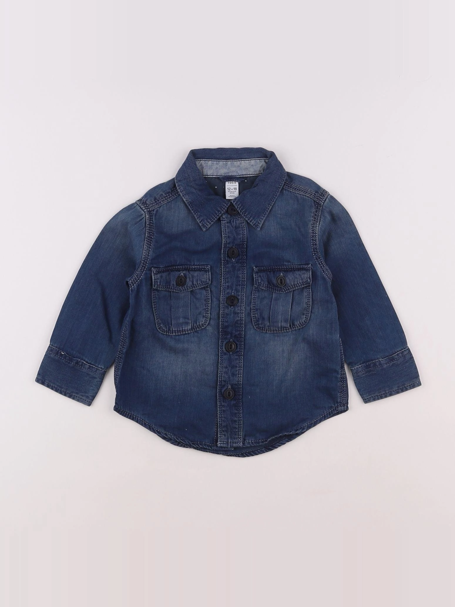 GAP - chemise bleu - 12/18 mois