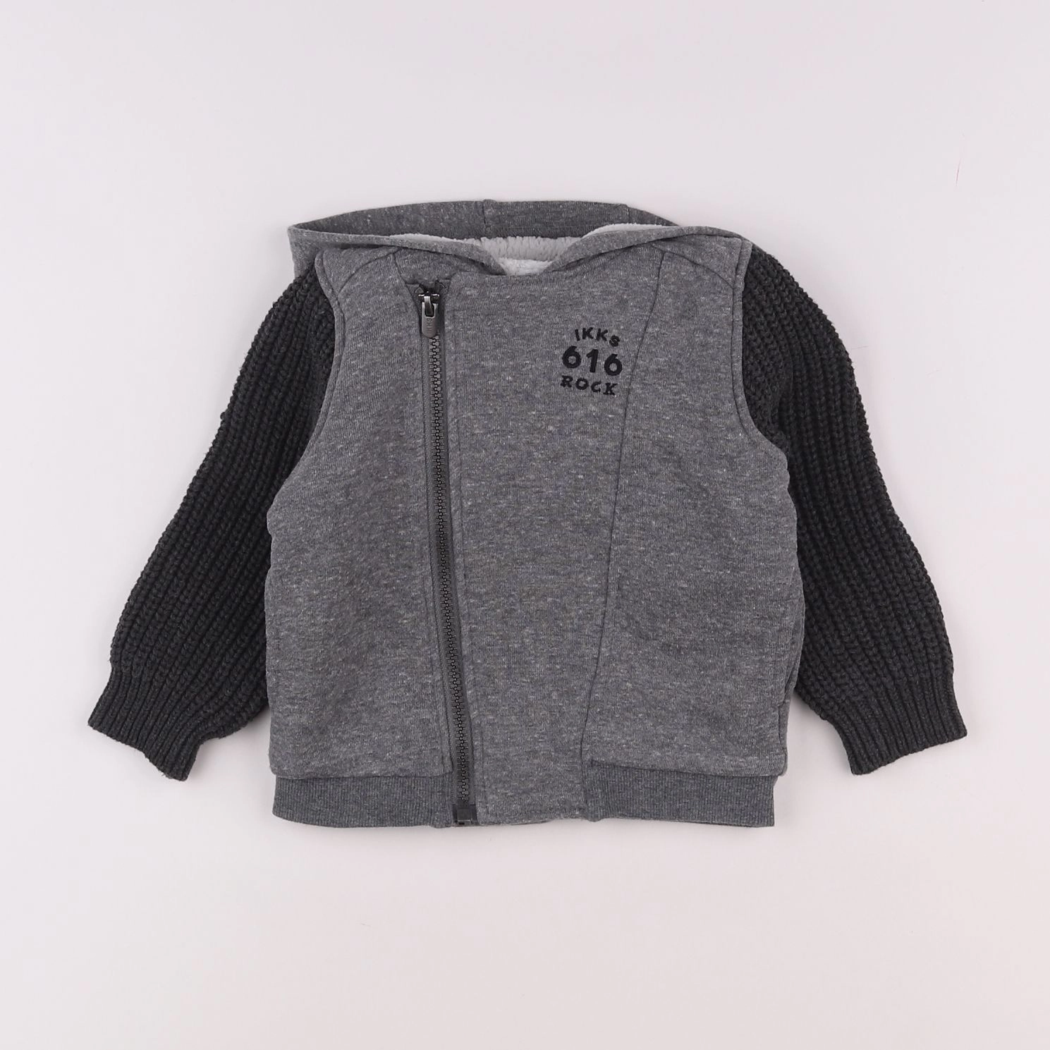 IKKS - veste doublé gris - 18 mois